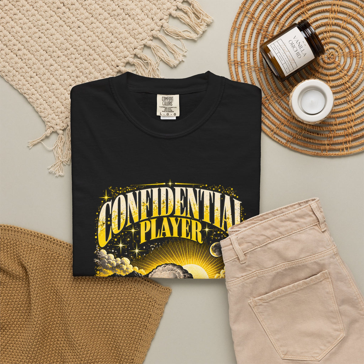 Confidential Player — Yellow Rise with the Sun 1717 T-Shirt