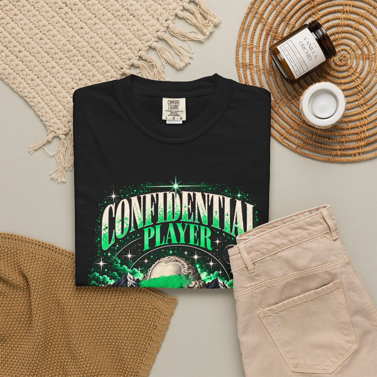 Confidential Player — Green Rooted in Silence 1717 T-Shirt