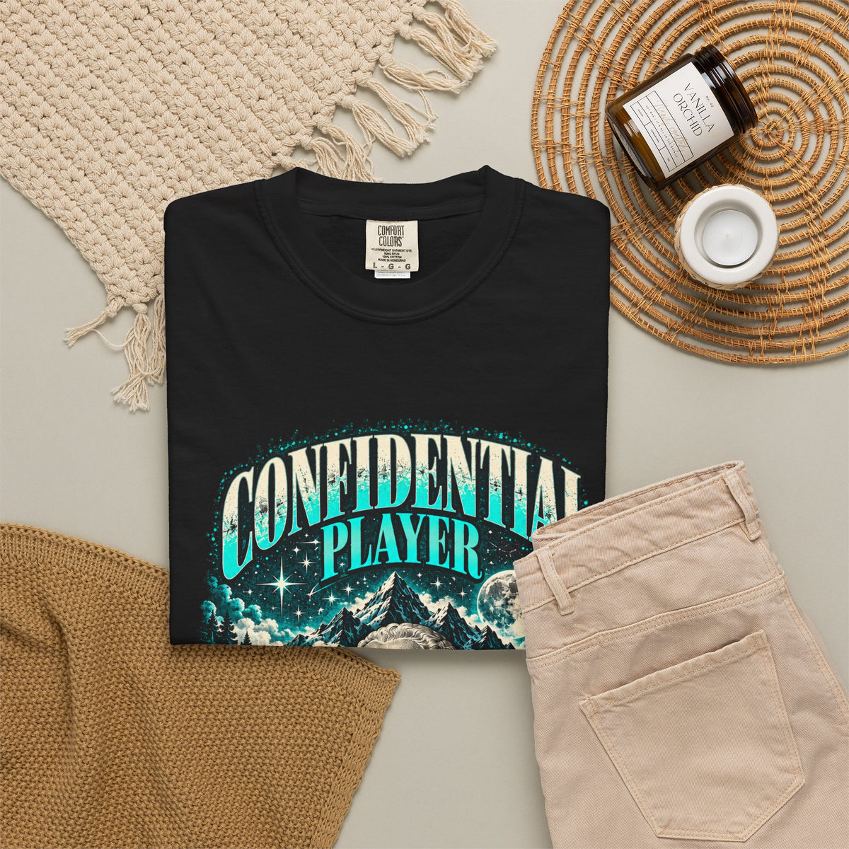 Confidential Player — Teal Flow Above the Noise 1717 T-Shirt