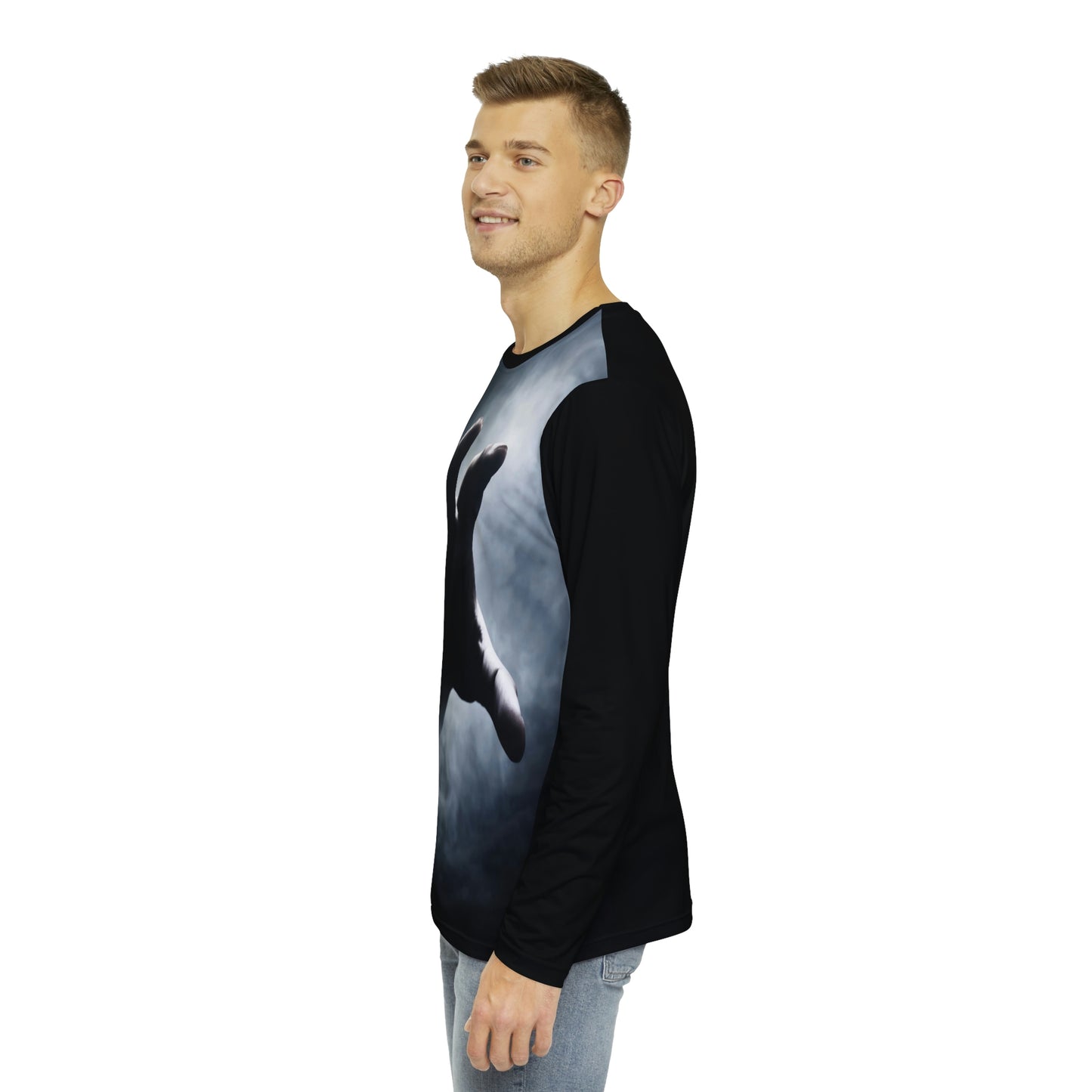 Reach out and Touch you Mens long sleeve T