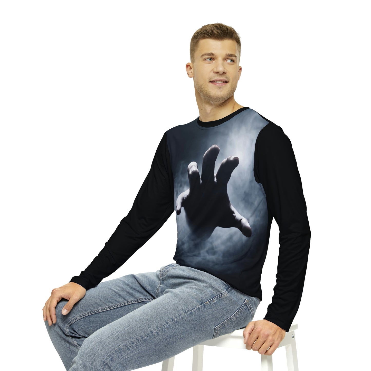 Reach out and Touch you Mens long sleeve T