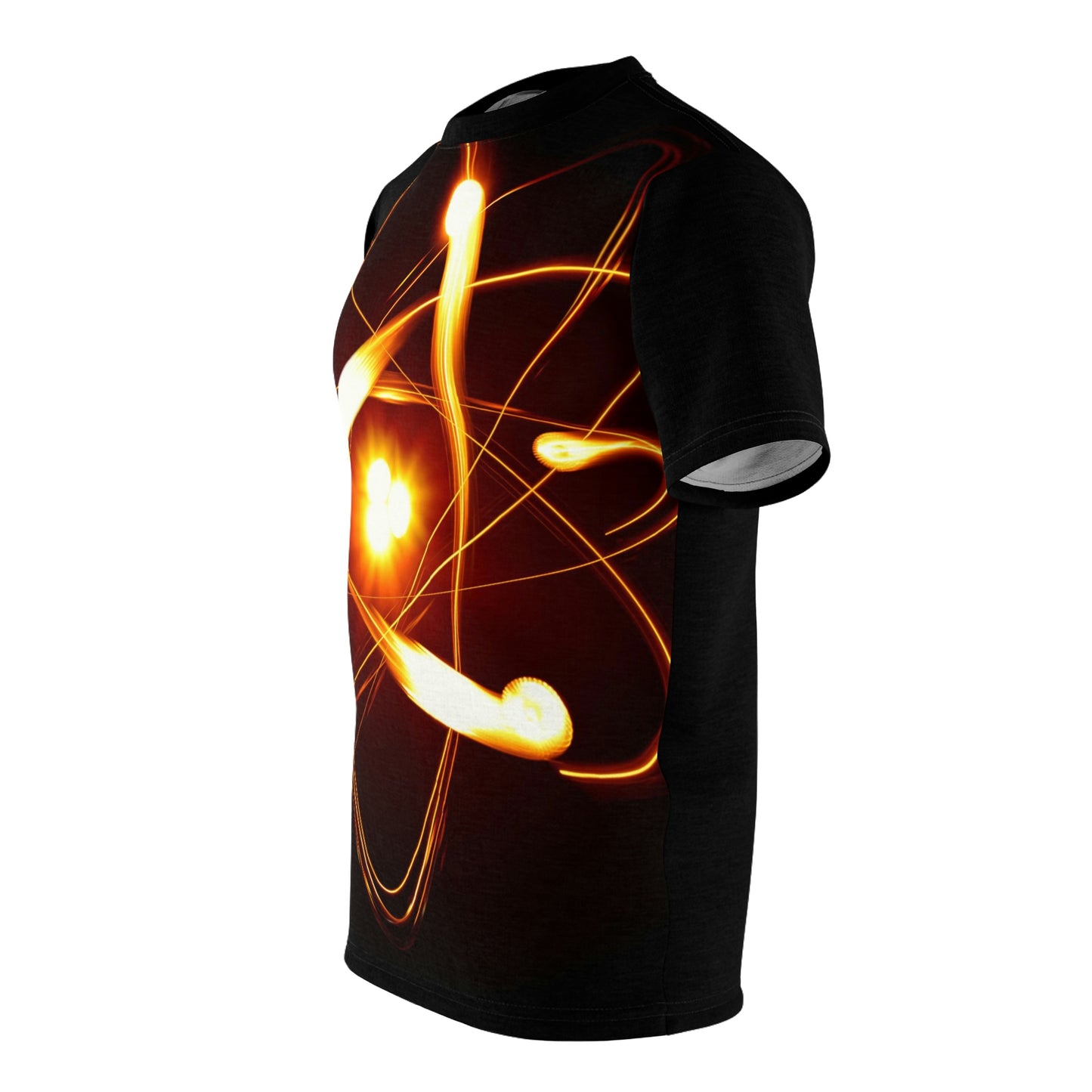 Unisex Cut & Sew Tee (AOP)Black Atom
