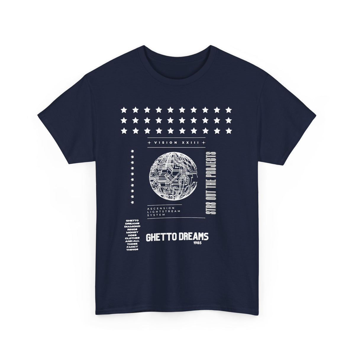 Houston Ghetto Dreams T-Shirt — City Skyline Texas Flag Graphic Tee