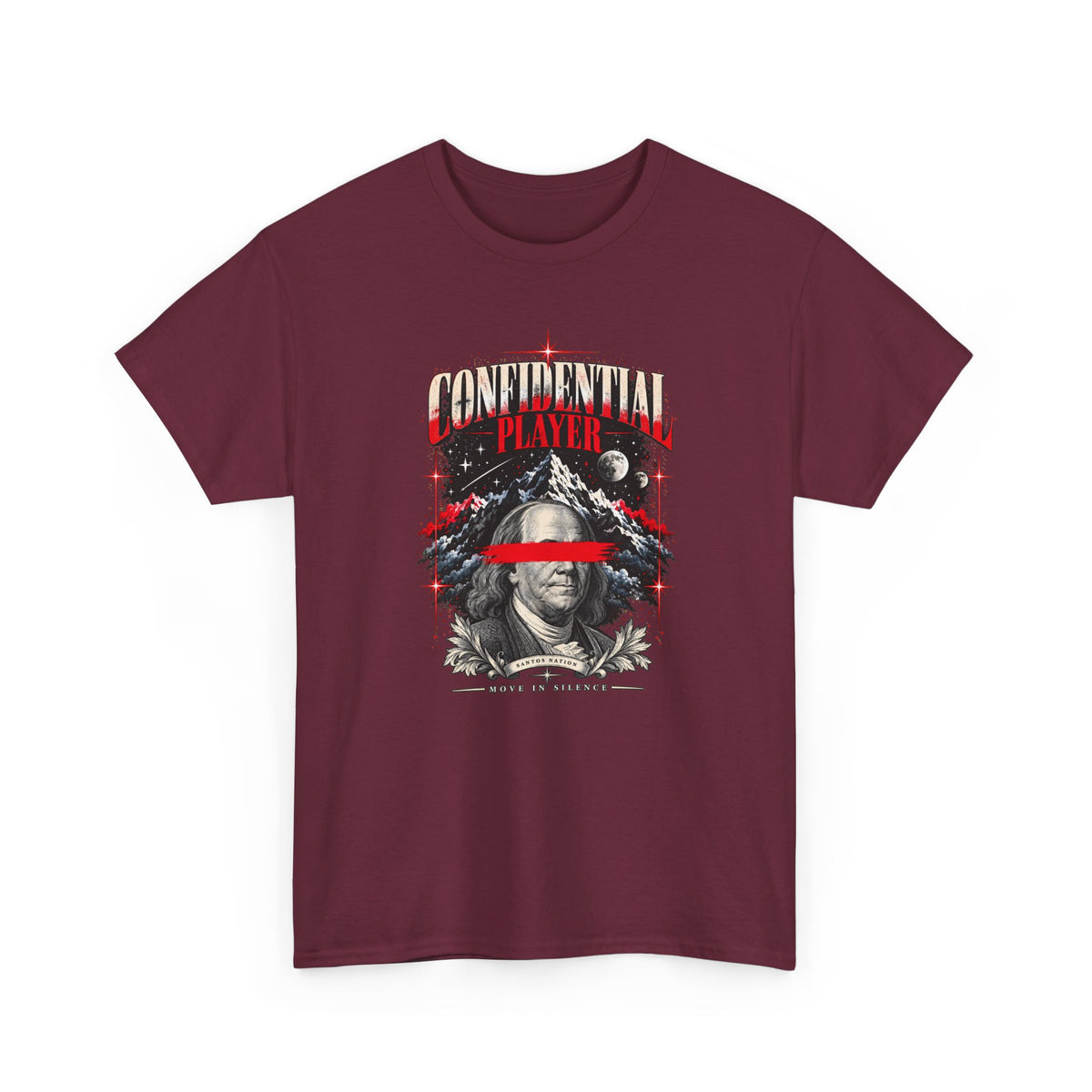 Confidential Player — Crimson Move in Silence T-Shirt