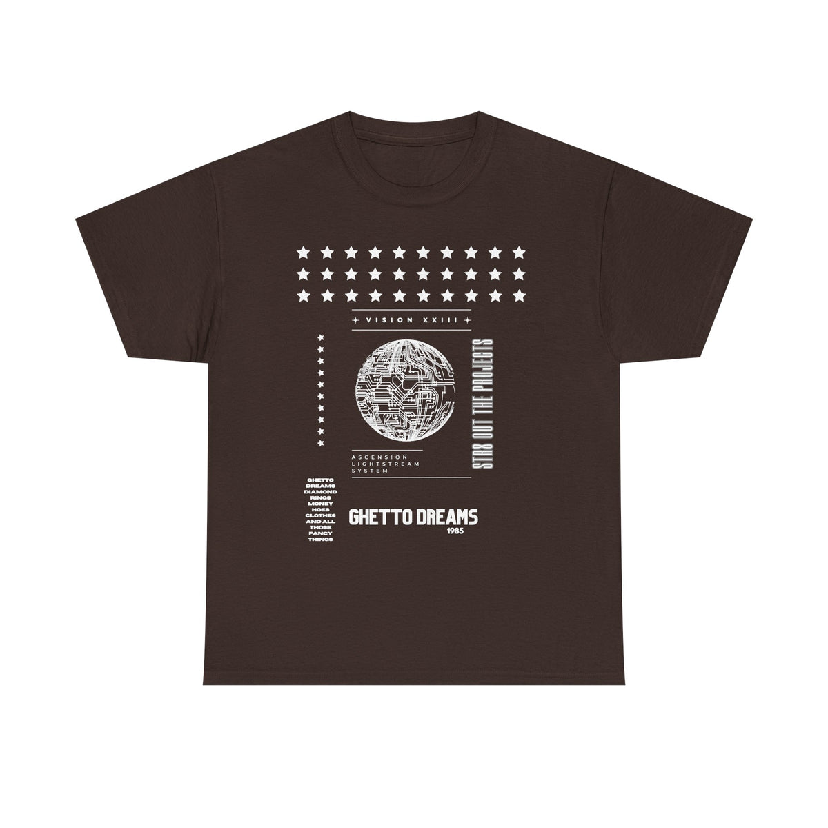 Houston Ghetto Dreams T-Shirt — City Skyline Texas Flag Graphic Tee