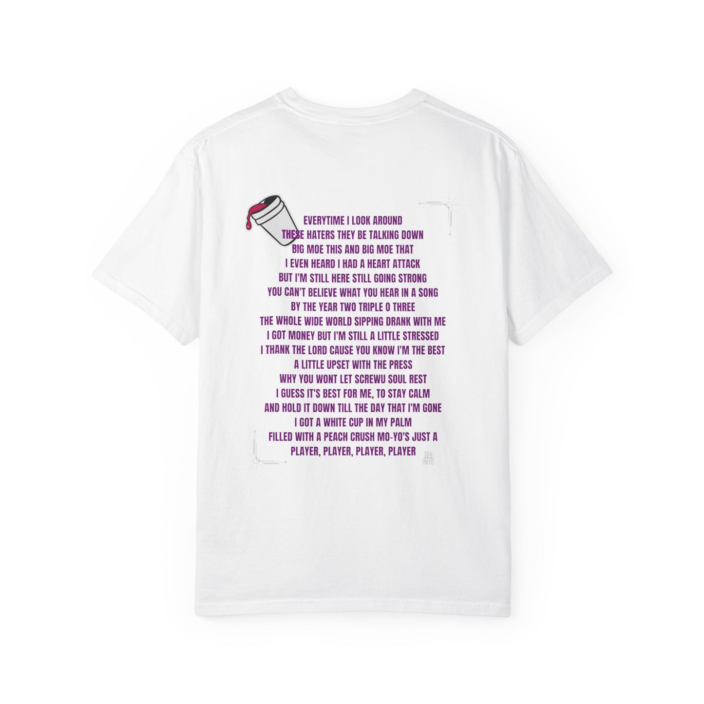 Confidential Player T-Shirt — Retro Astro Portrait Graphic Tee with Lyrics
