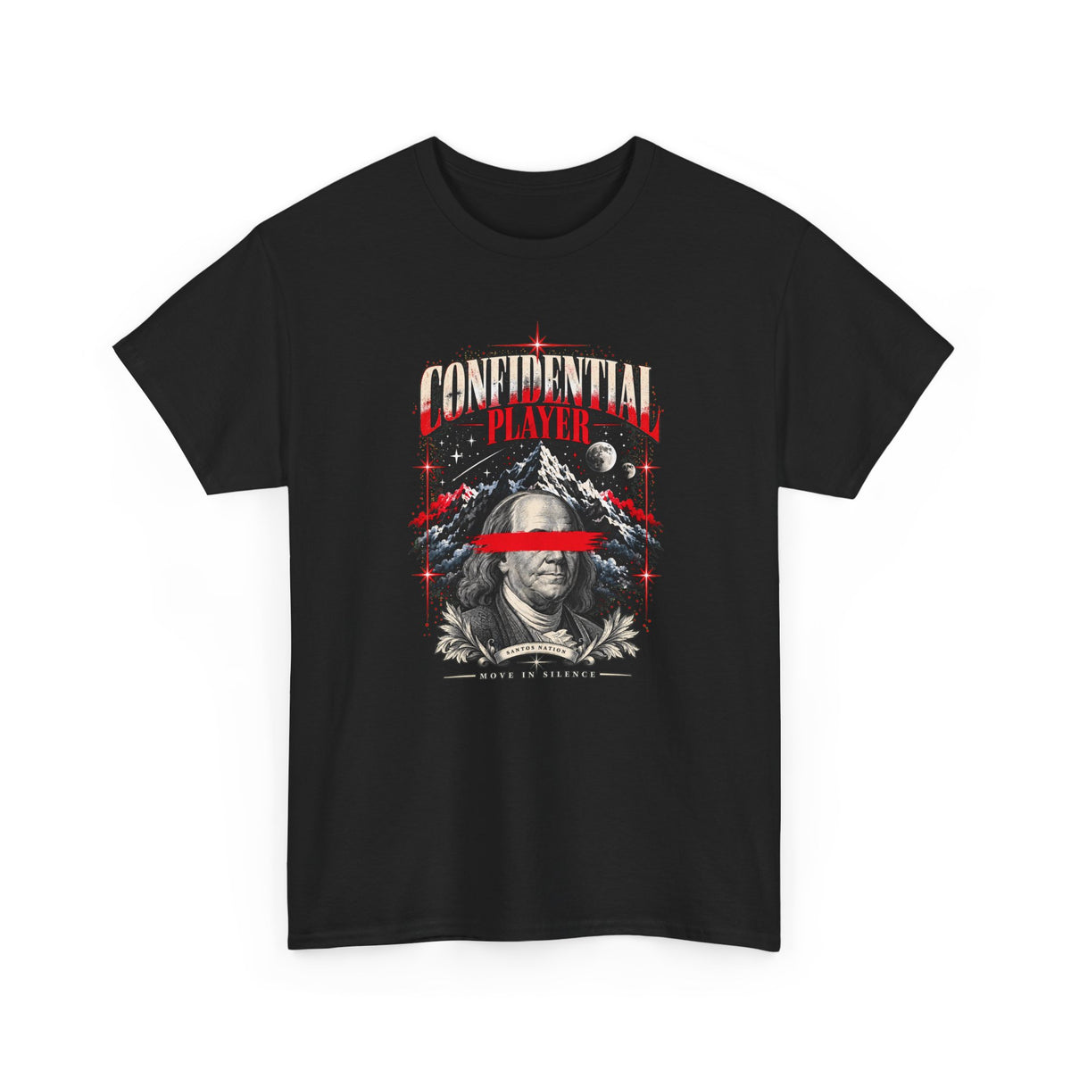 Confidential Player — Crimson Move in Silence T-Shirt
