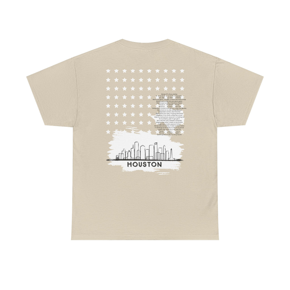 Houston Ghetto Dreams T-Shirt — City Skyline Texas Flag Graphic Tee