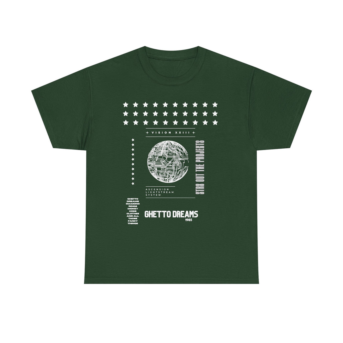 Houston Ghetto Dreams T-Shirt — City Skyline Texas Flag Graphic Tee