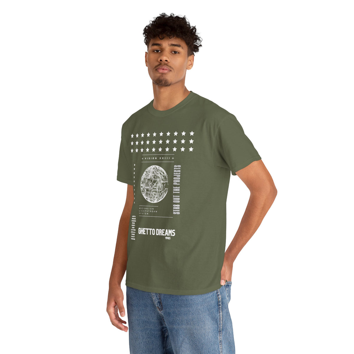 Houston Ghetto Dreams T-Shirt — City Skyline Texas Flag Graphic Tee