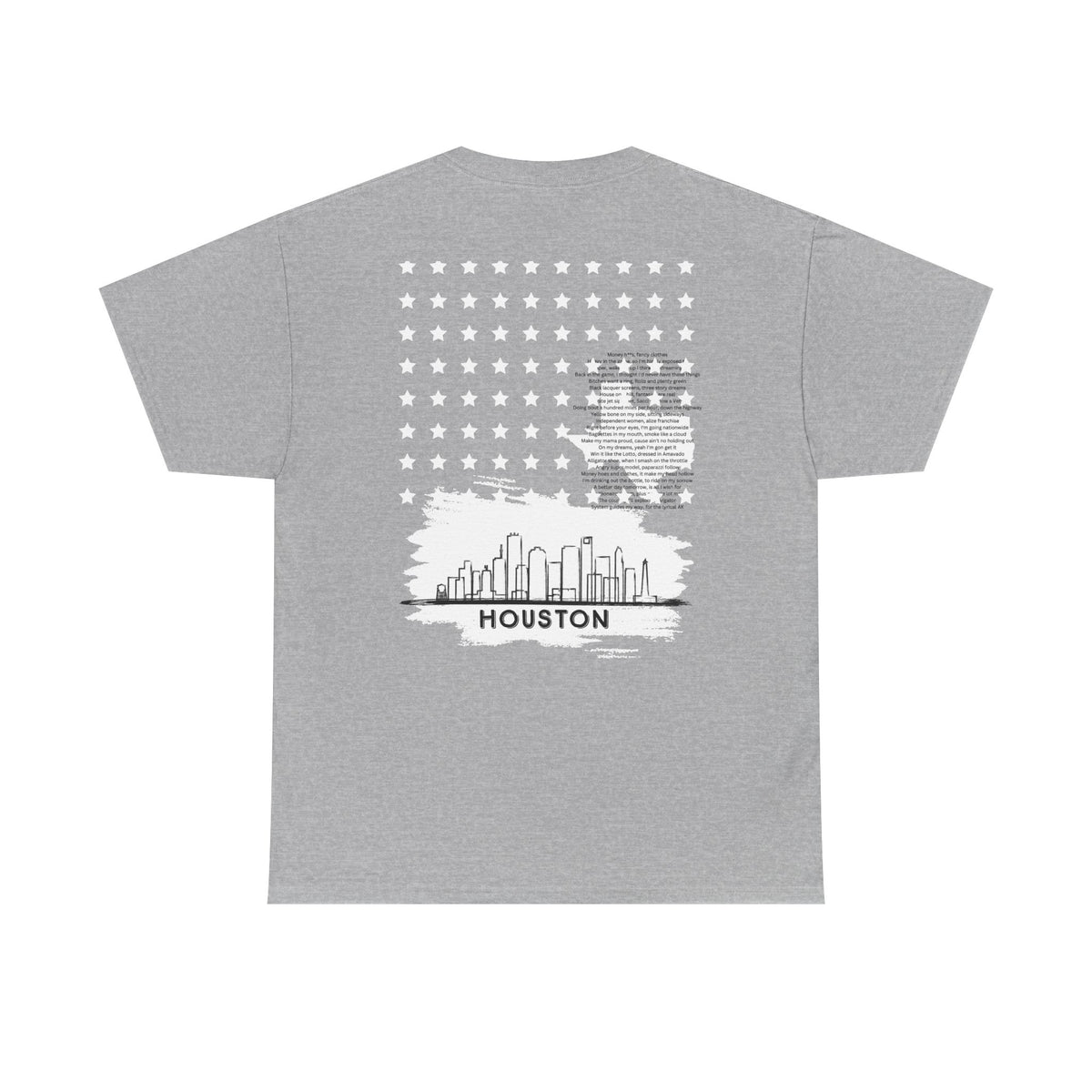 Houston Ghetto Dreams T-Shirt — City Skyline Texas Flag Graphic Tee
