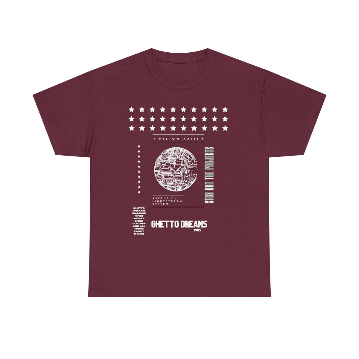 Houston Ghetto Dreams T-Shirt — City Skyline Texas Flag Graphic Tee