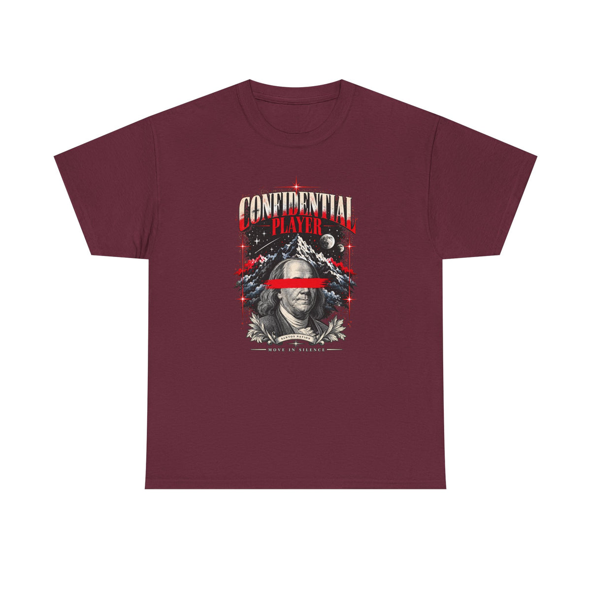 Confidential Player — Crimson Move in Silence T-Shirt