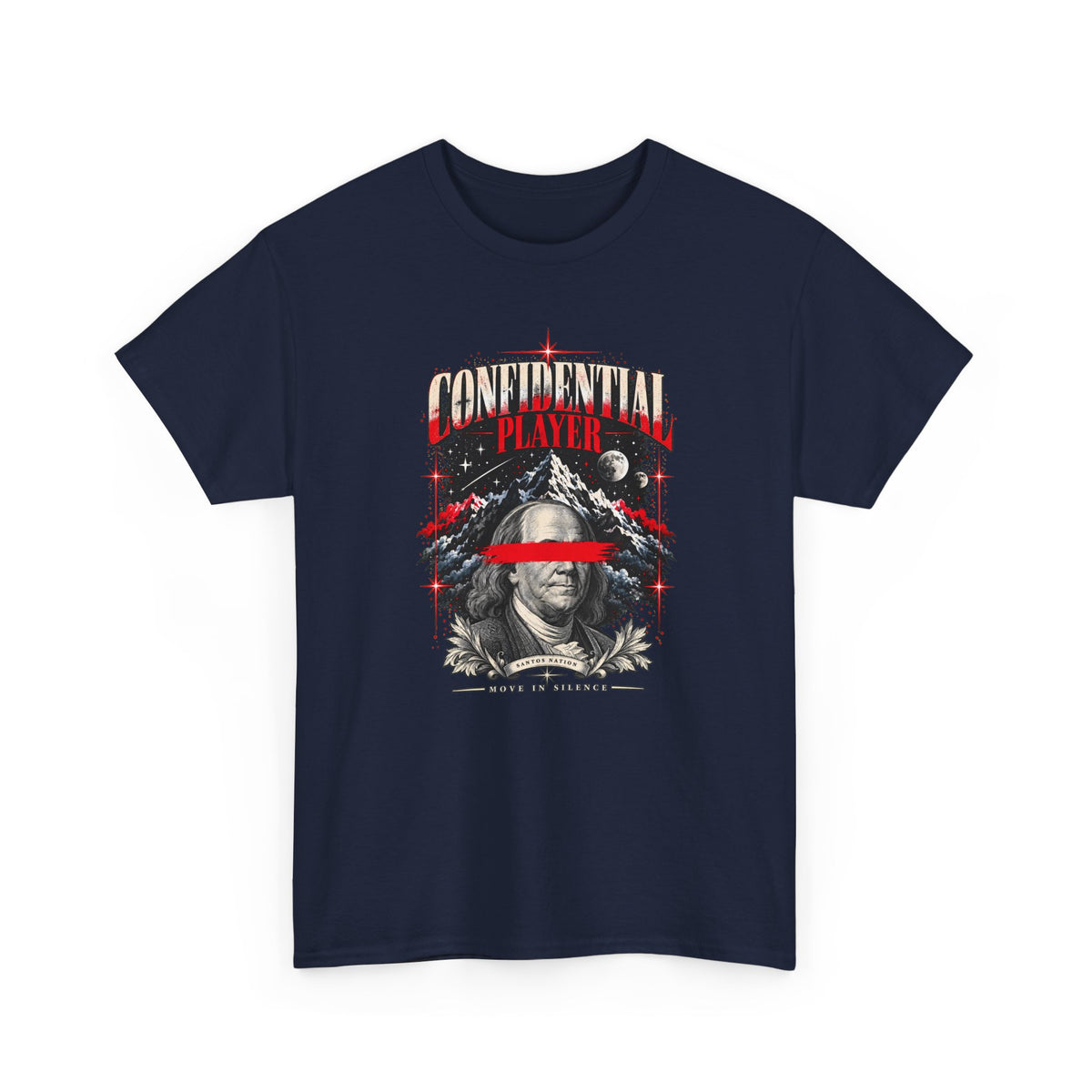 Confidential Player — Crimson Move in Silence T-Shirt