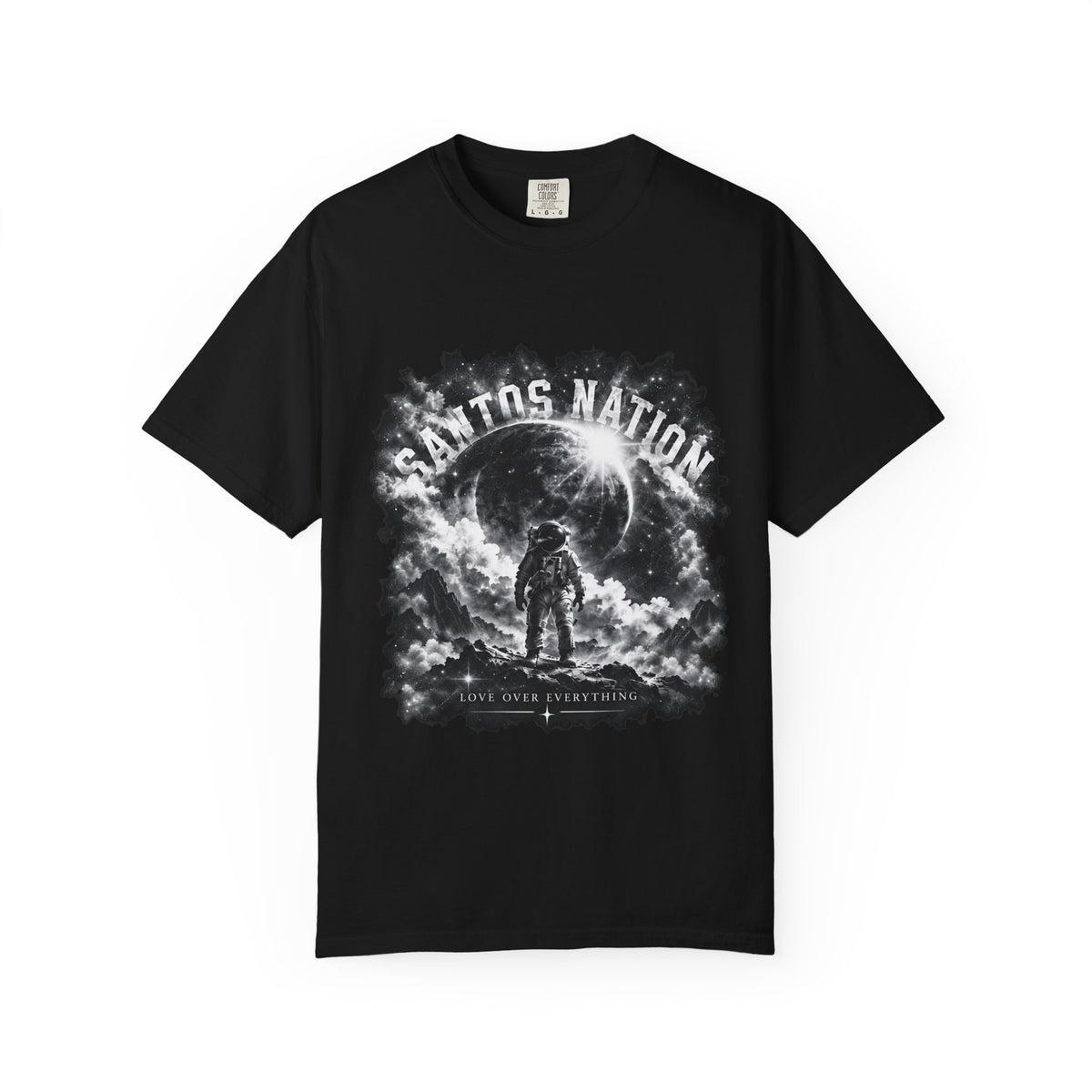 Santos Nation — White & Silver Love Over Everything 1717 T-Shirt