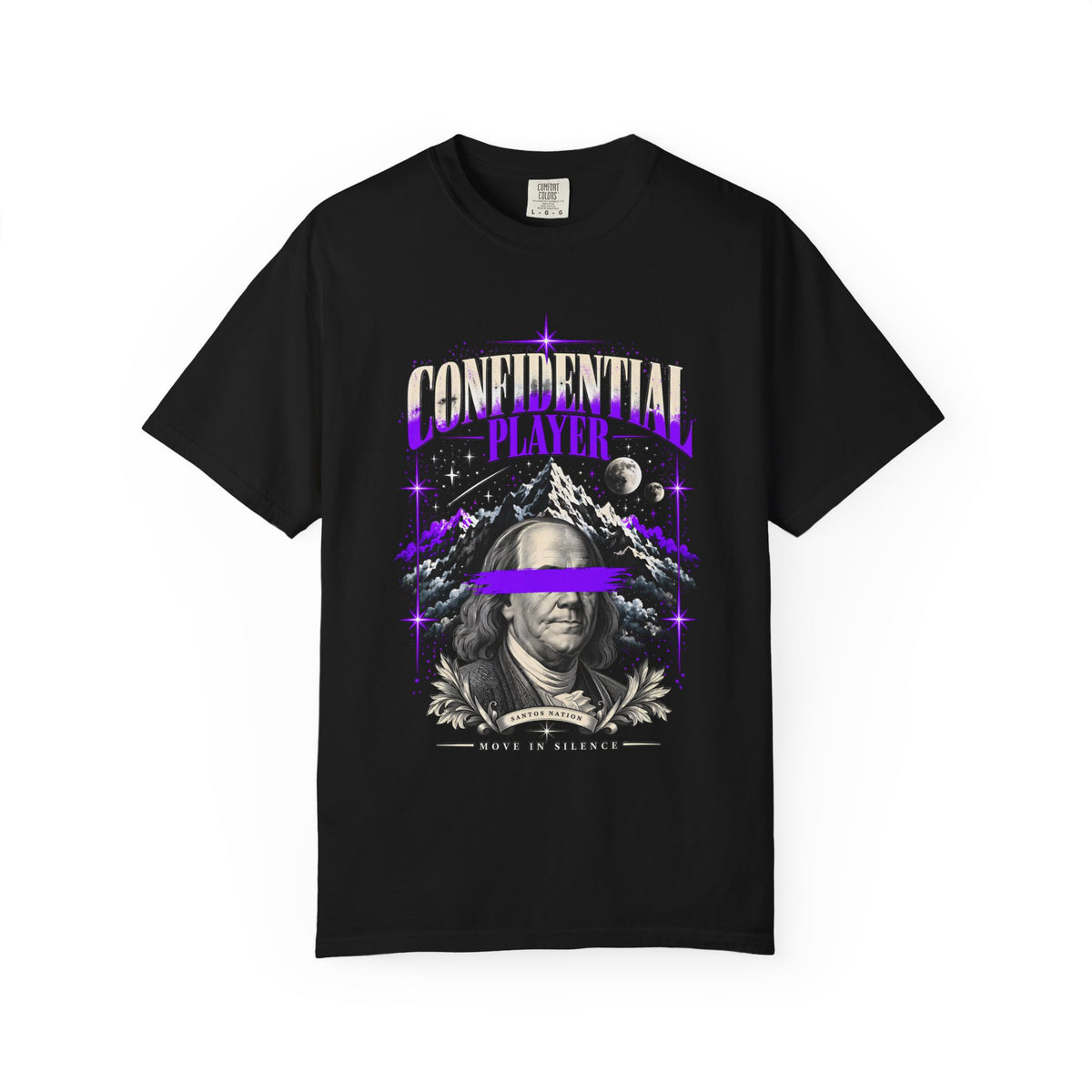Confidential Player — Purple Move in Silence T-Shirt