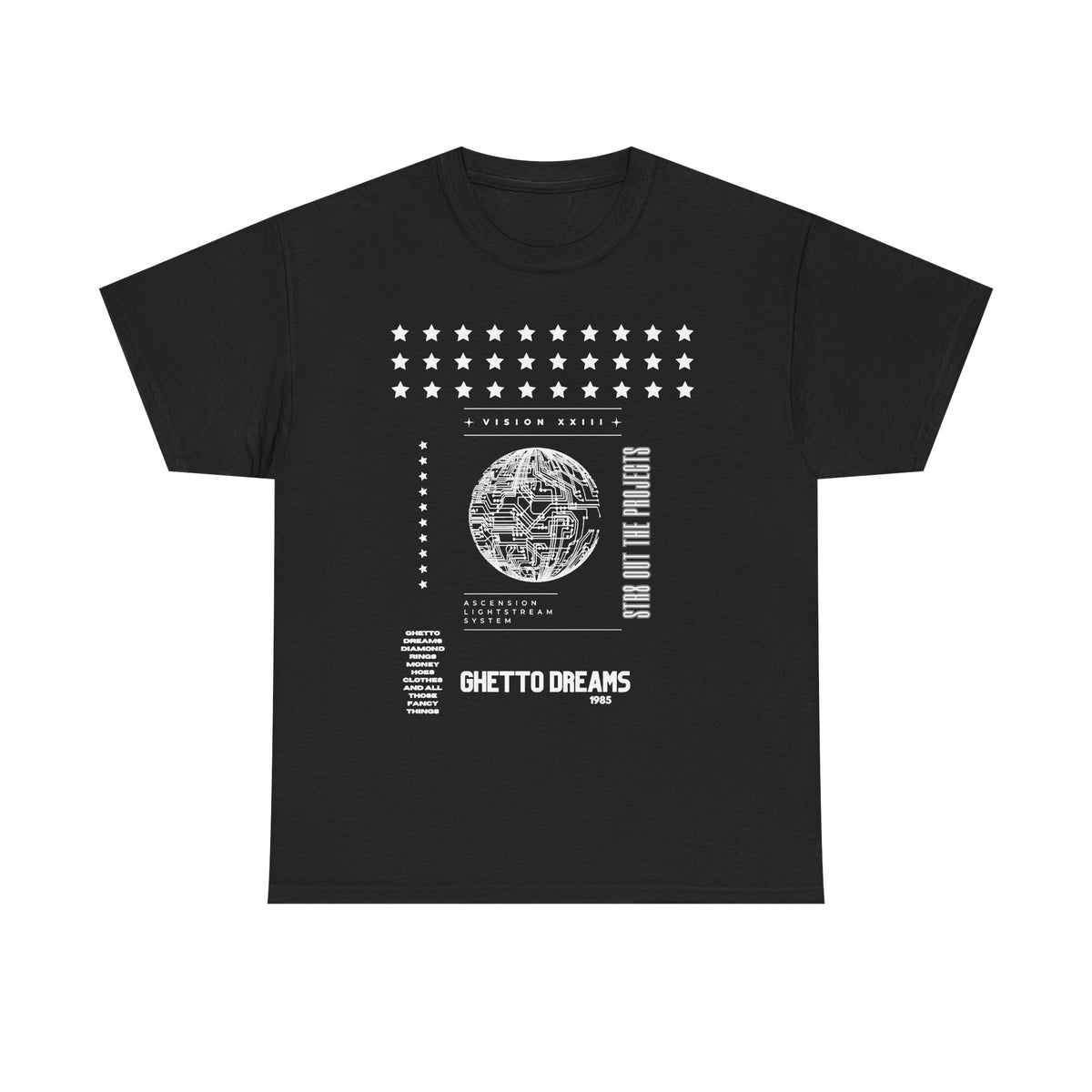 Houston Ghetto Dreams T-Shirt — City Skyline Texas Flag Graphic Tee
