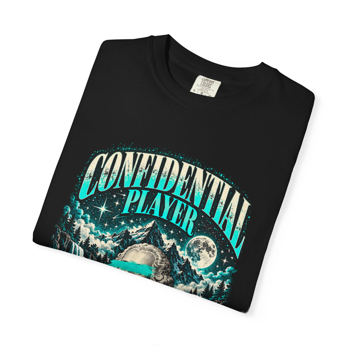 Confidential Player — Teal Flow Above the Noise 1717 T-Shirt