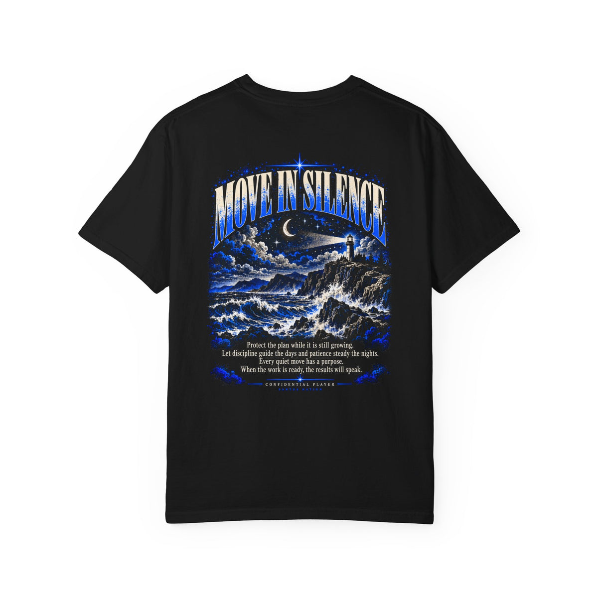 Confidential Player — Blue Move in Silence 1717 T-Shirt