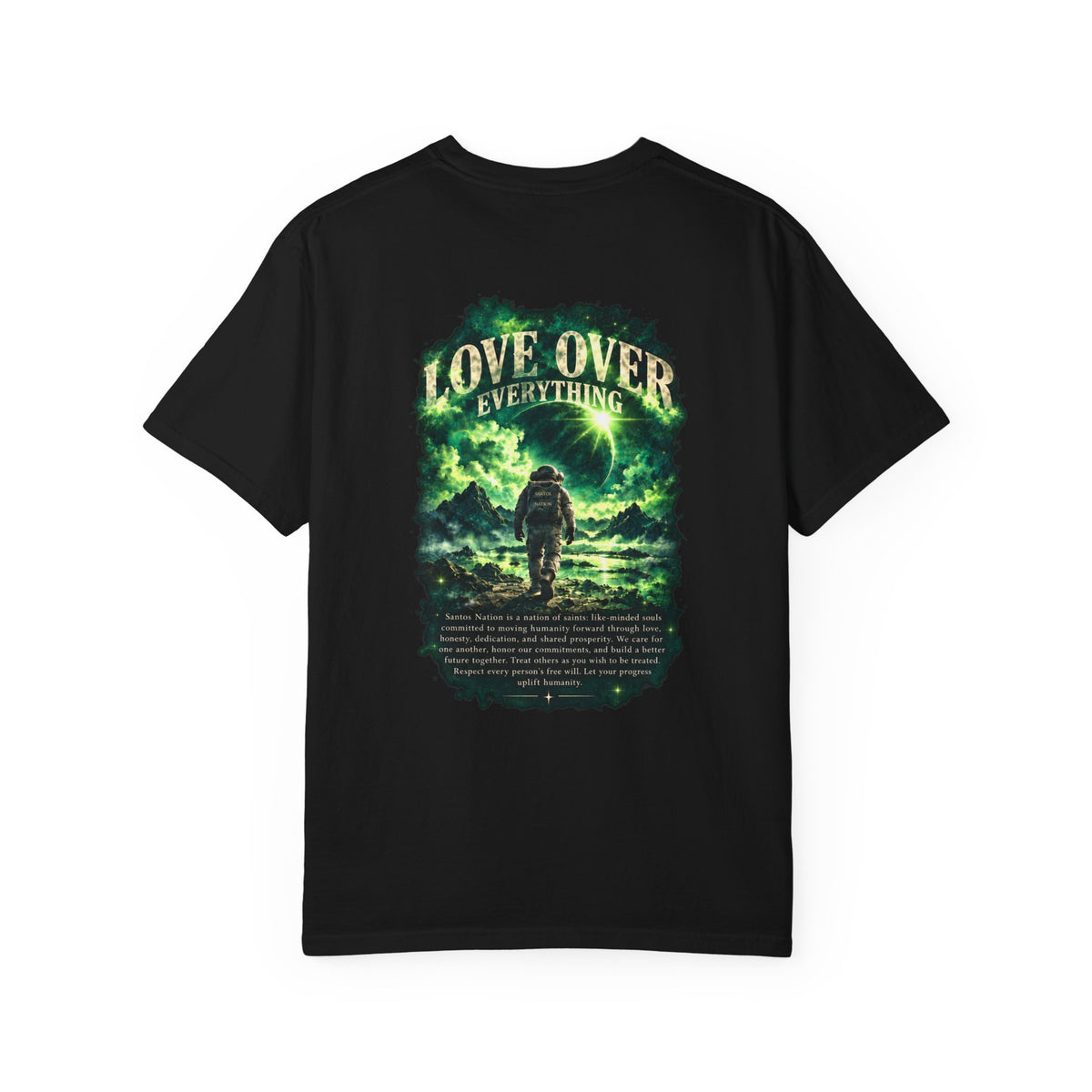 Santos Nation — Green Love Over Everything 1717 T-Shirt