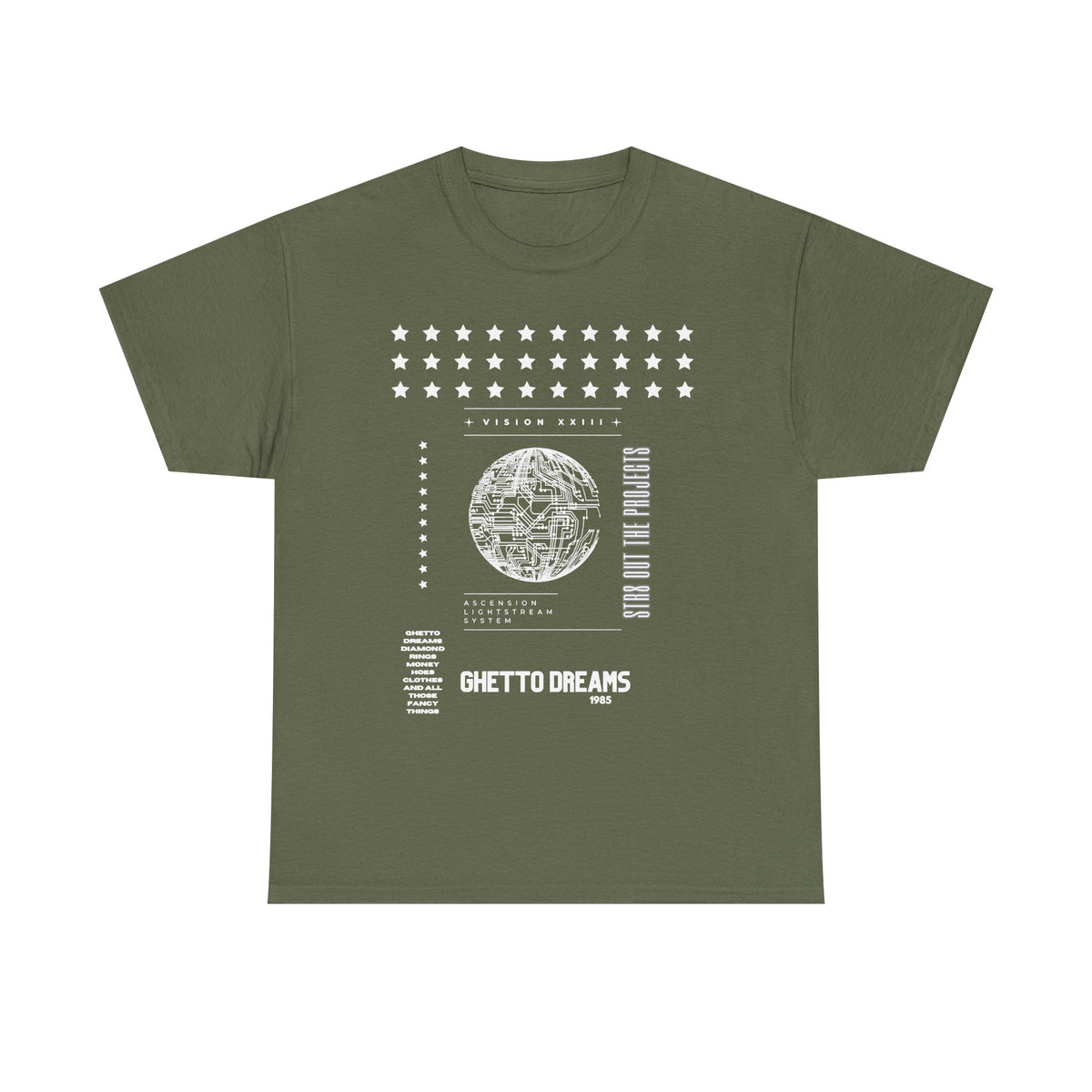 Houston Ghetto Dreams T-Shirt — City Skyline Texas Flag Graphic Tee