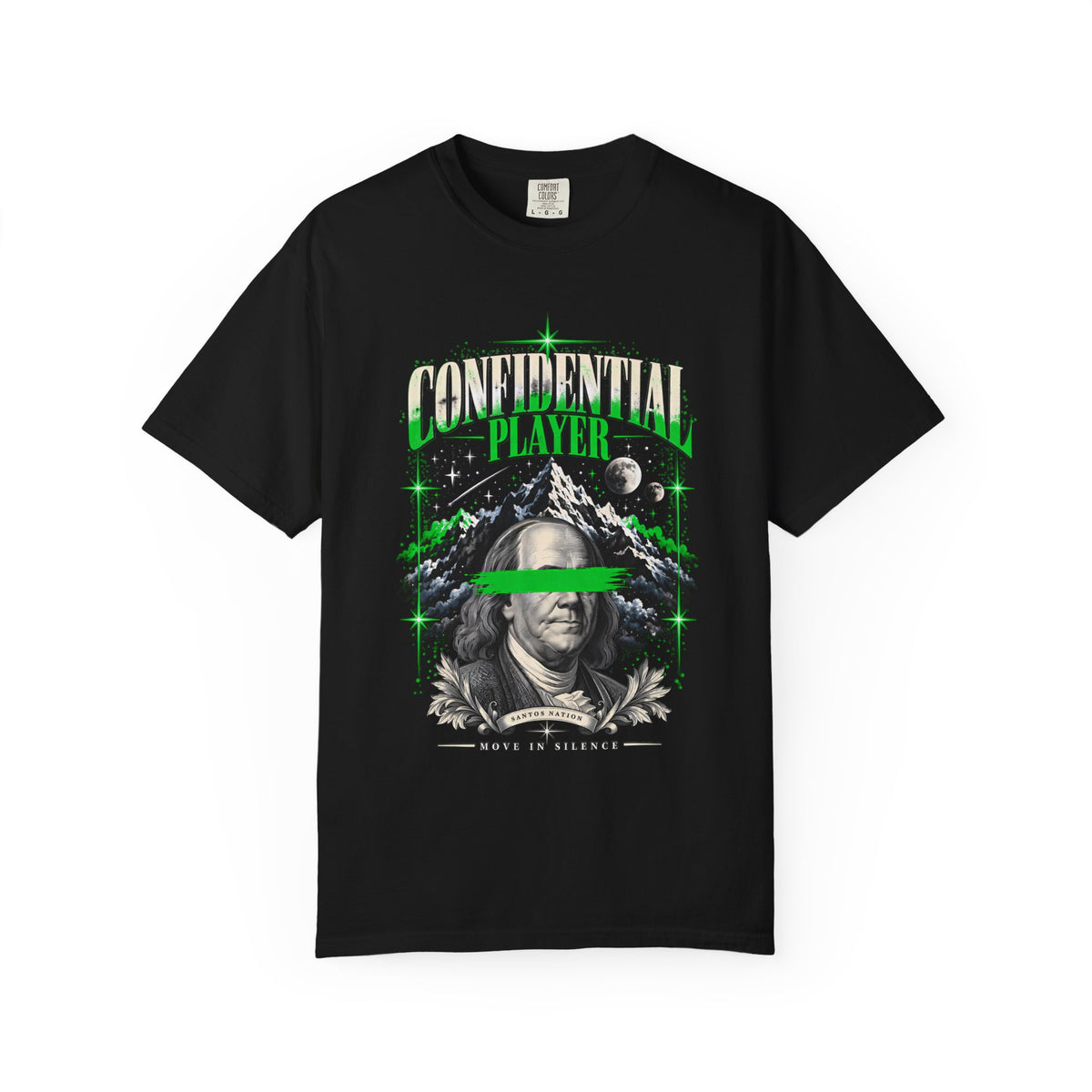 Confidential Player — Green Move in Silence T-Shirt