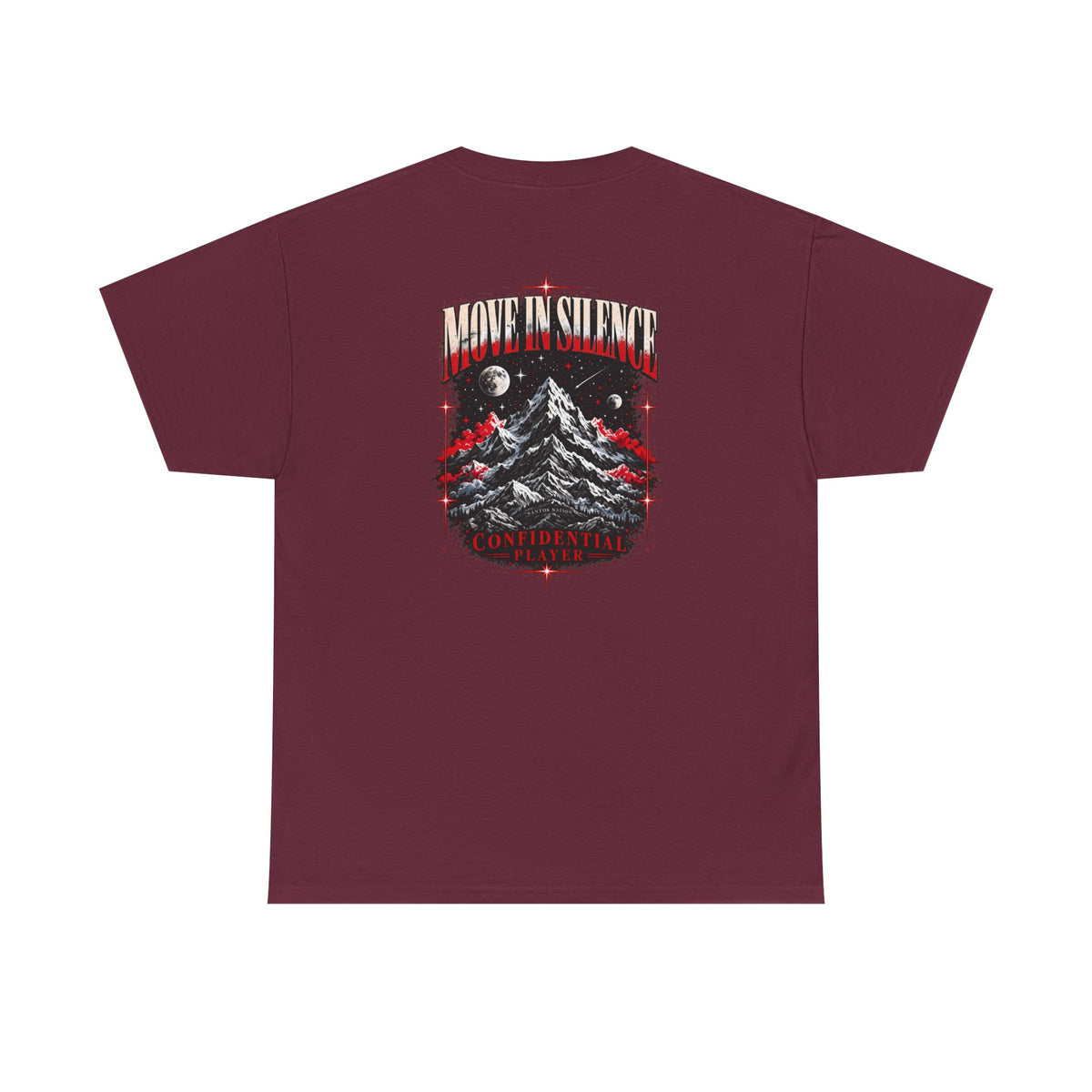 Confidential Player — Crimson Move in Silence T-Shirt