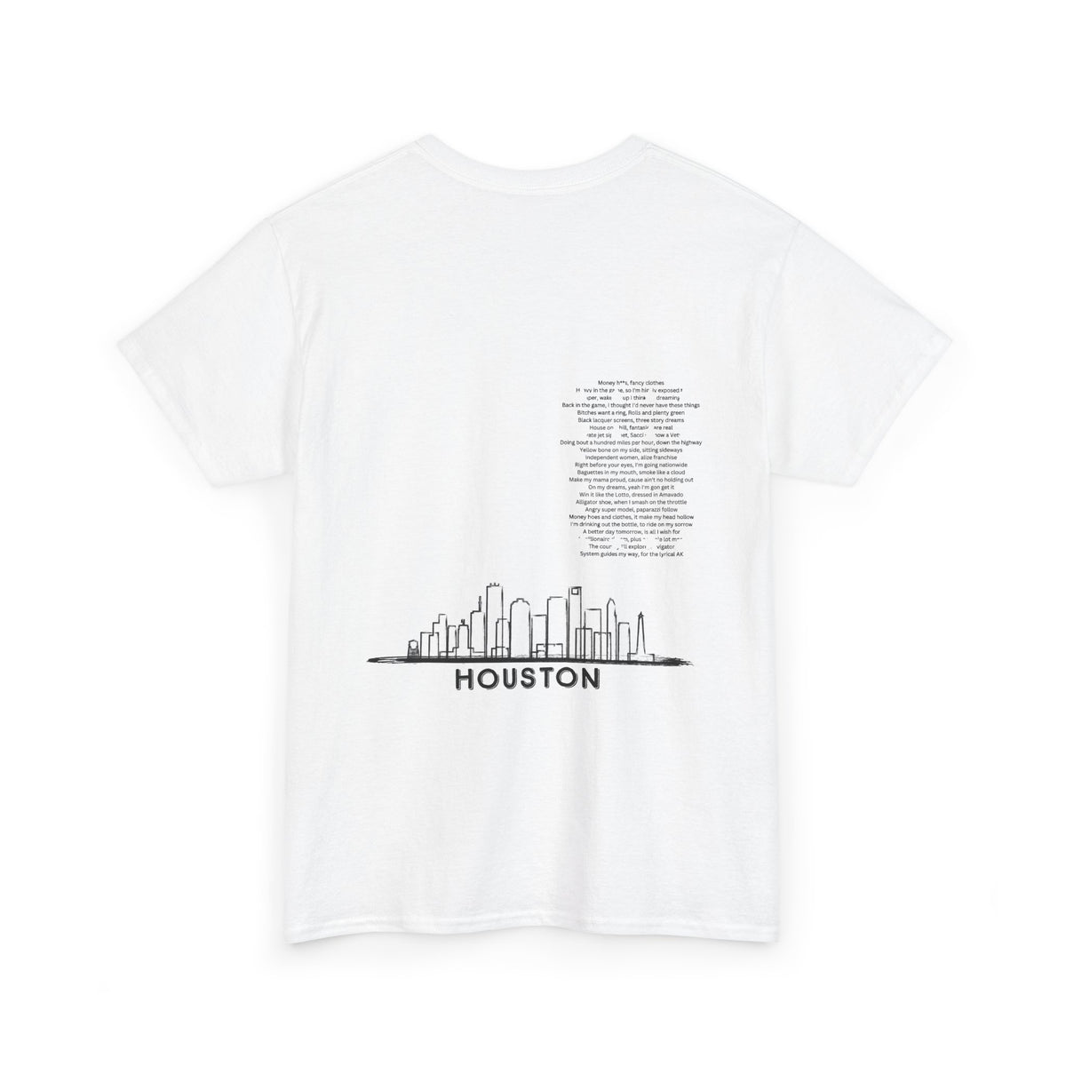 Houston Ghetto Dreams T-Shirt — City Skyline Texas Flag Graphic Tee