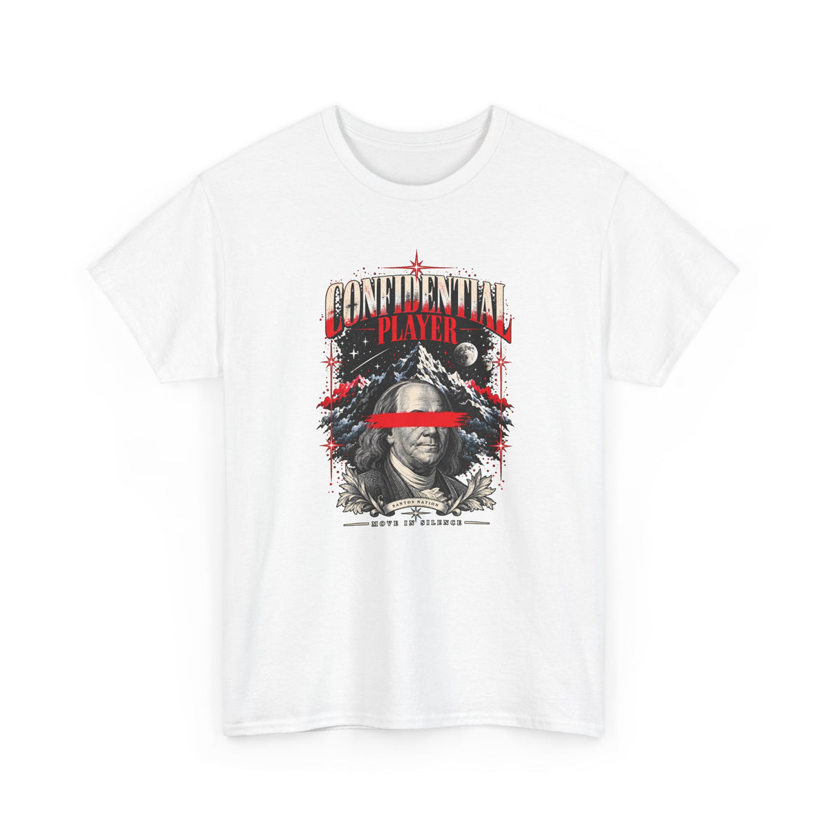 Confidential Player — Crimson Move in Silence T-Shirt