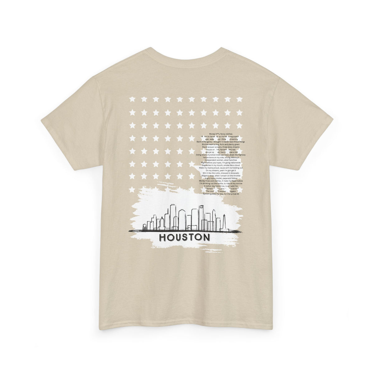 Houston Ghetto Dreams T-Shirt — City Skyline Texas Flag Graphic Tee