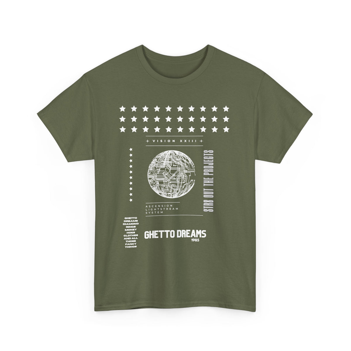 Houston Ghetto Dreams T-Shirt — City Skyline Texas Flag Graphic Tee