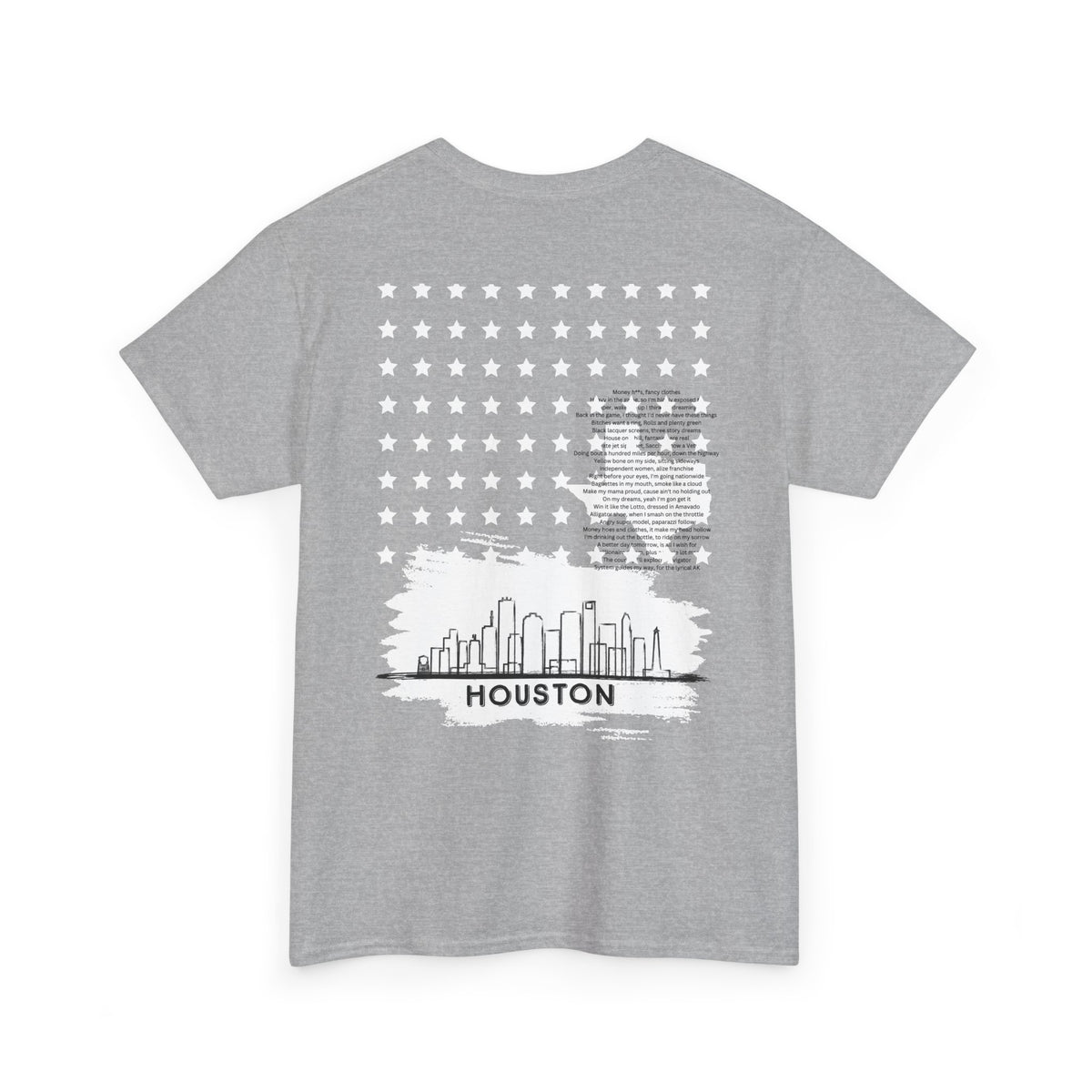 Houston Ghetto Dreams T-Shirt — City Skyline Texas Flag Graphic Tee