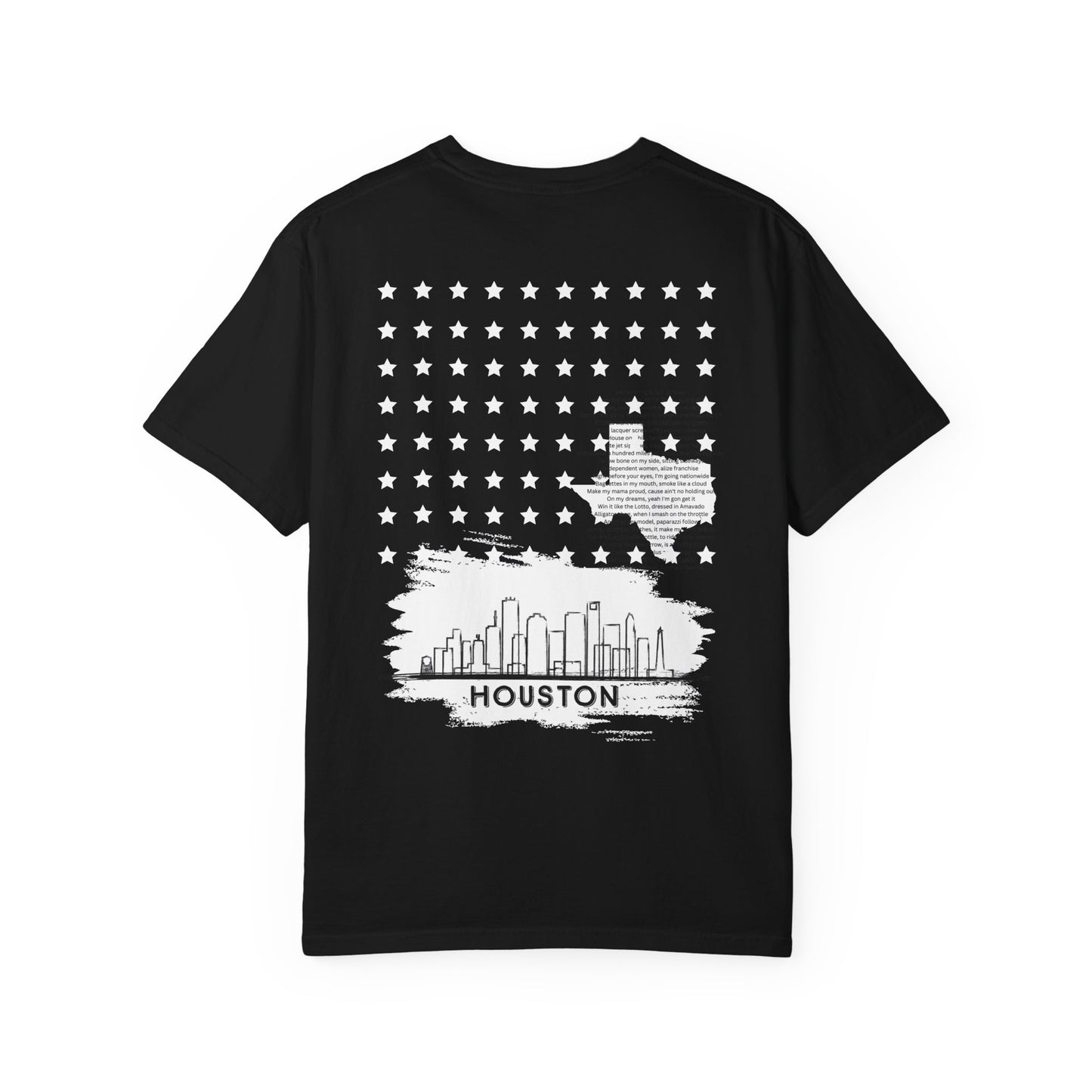 Houston Ghetto Dreams T-Shirt — City Skyline Texas Flag Graphic Tee