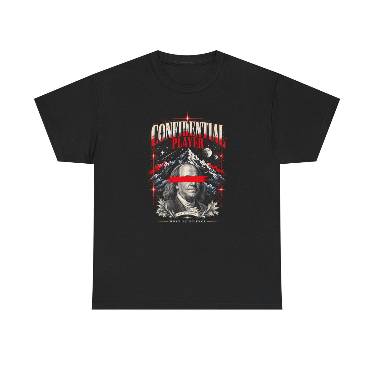 Confidential Player — Crimson Move in Silence T-Shirt