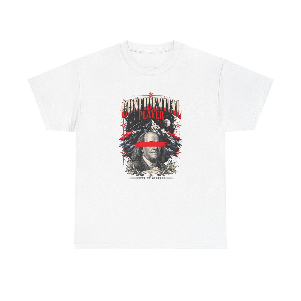 Confidential Player — Crimson Move in Silence T-Shirt