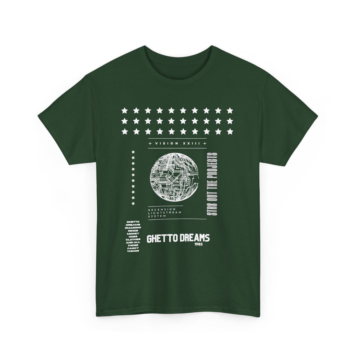 Houston Ghetto Dreams T-Shirt — City Skyline Texas Flag Graphic Tee