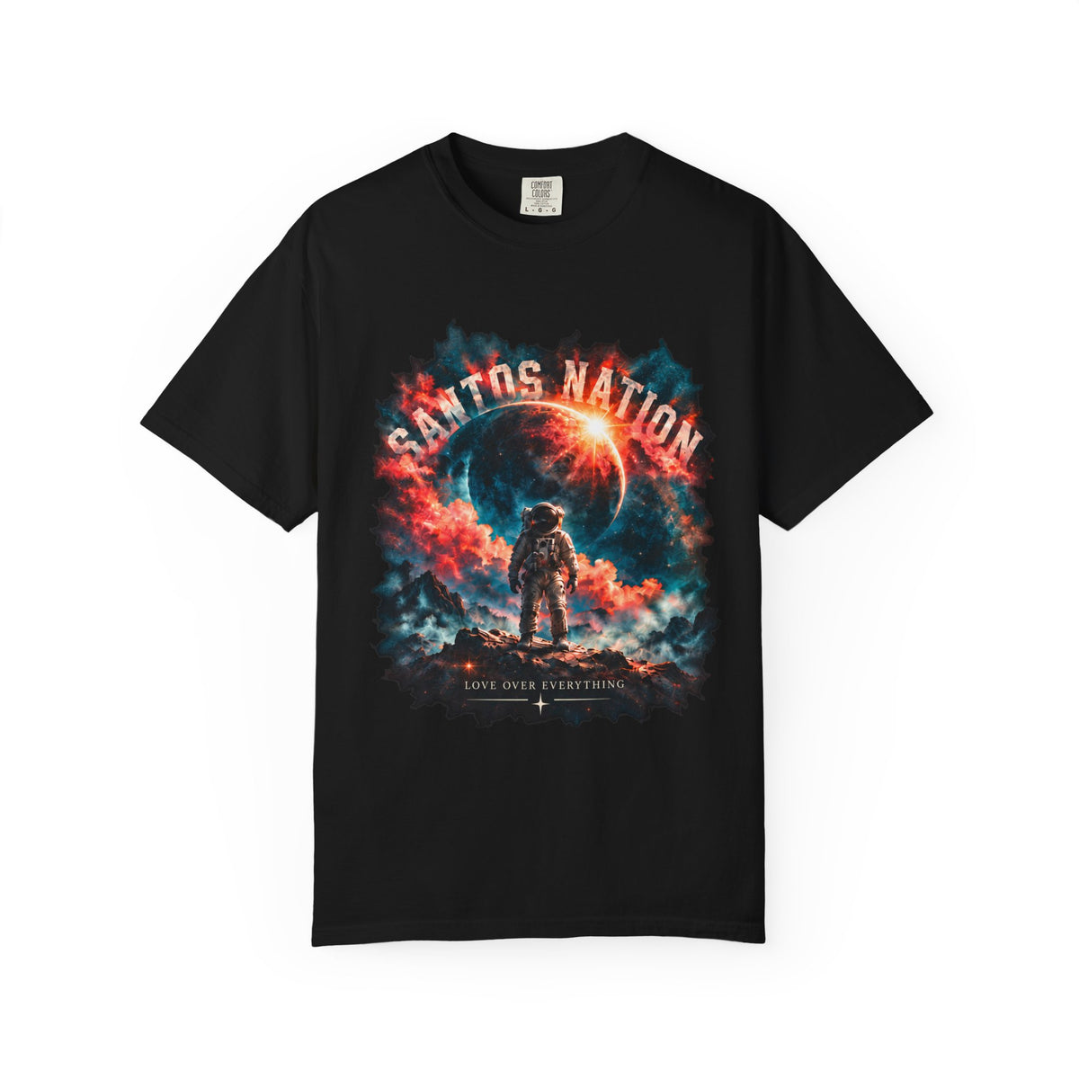 Santos Nation — Coral & Teal Love Over Everything 1717 T-Shirt