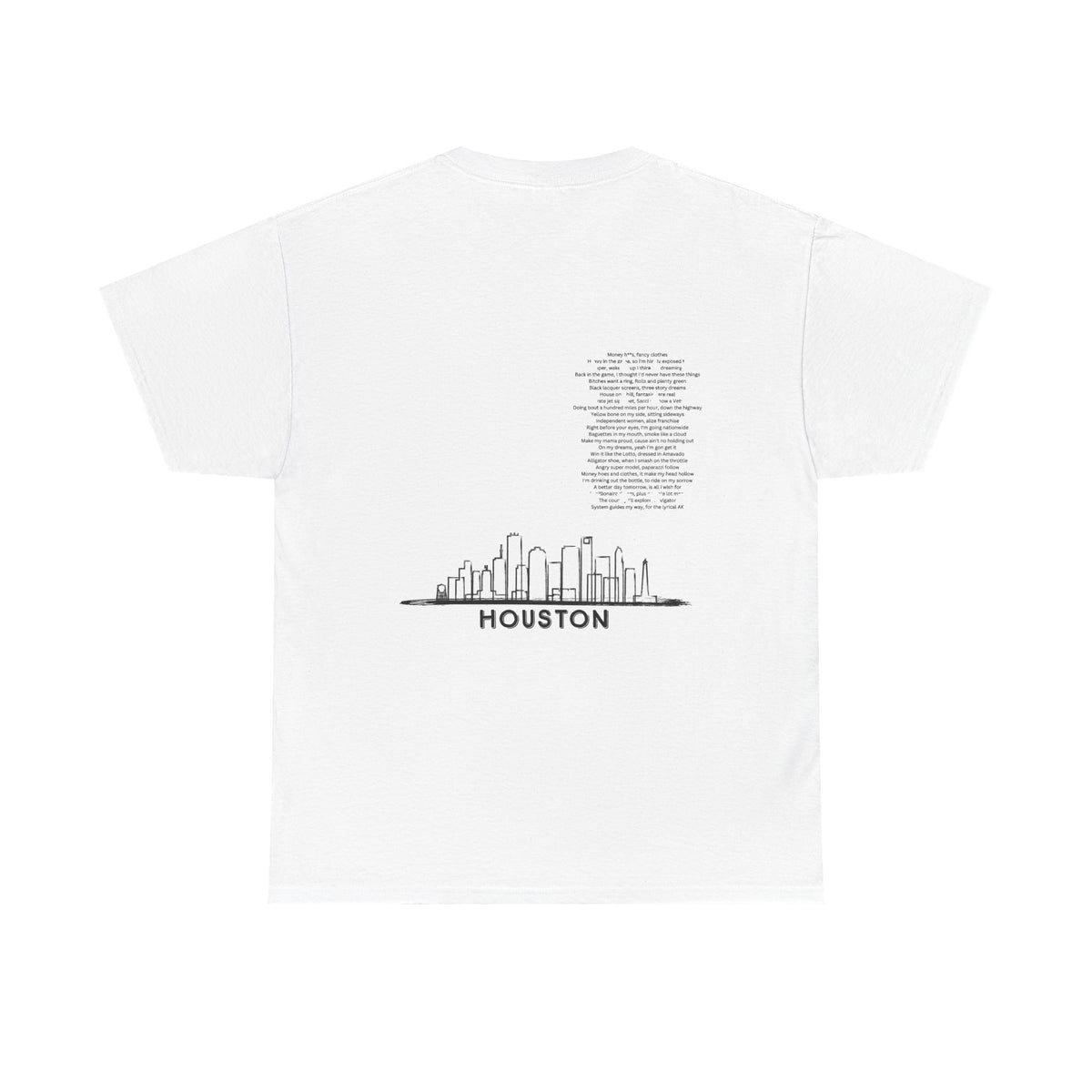 Houston Ghetto Dreams T-Shirt — City Skyline Texas Flag Graphic Tee