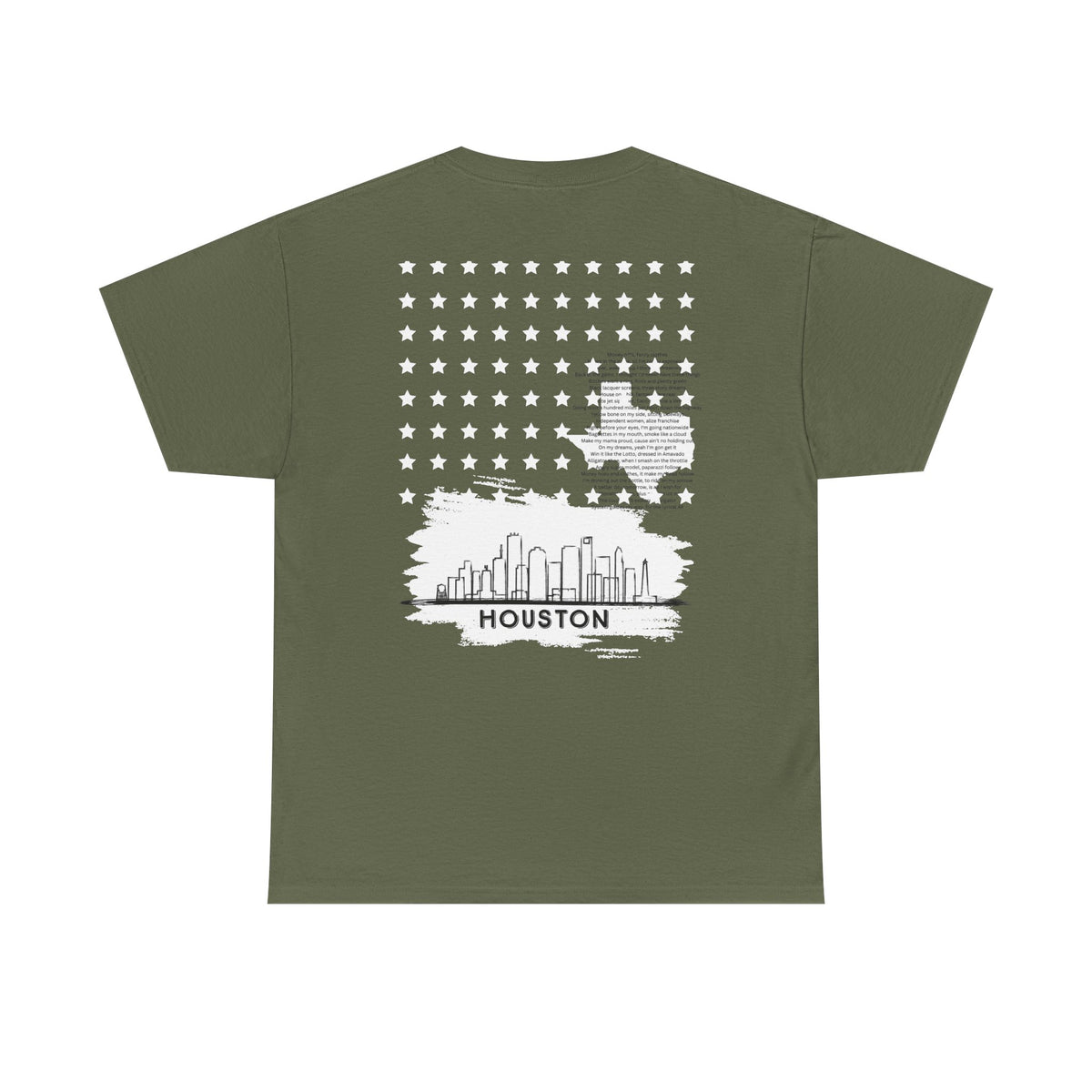 Houston Ghetto Dreams T-Shirt — City Skyline Texas Flag Graphic Tee