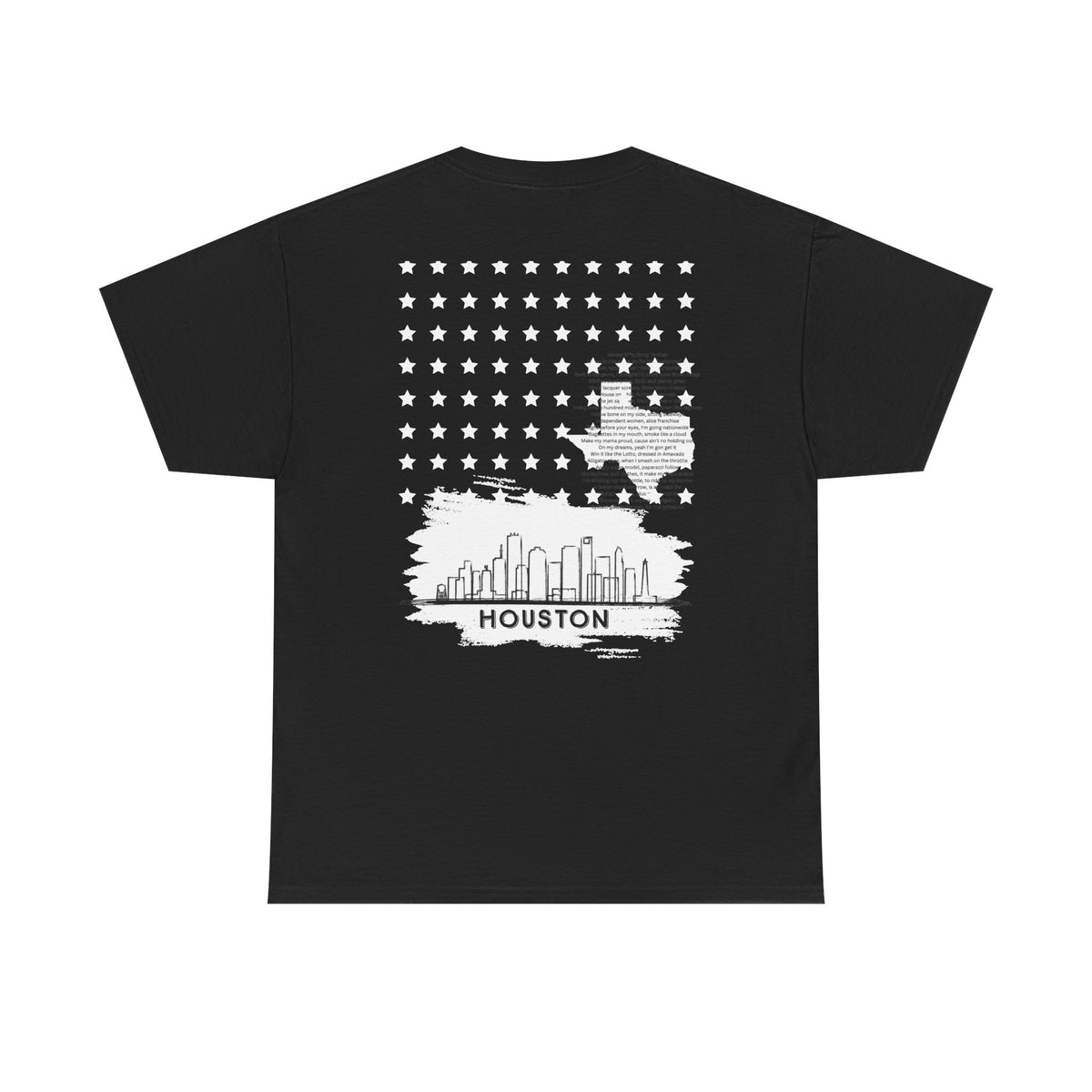 Houston Ghetto Dreams T-Shirt — City Skyline Texas Flag Graphic Tee