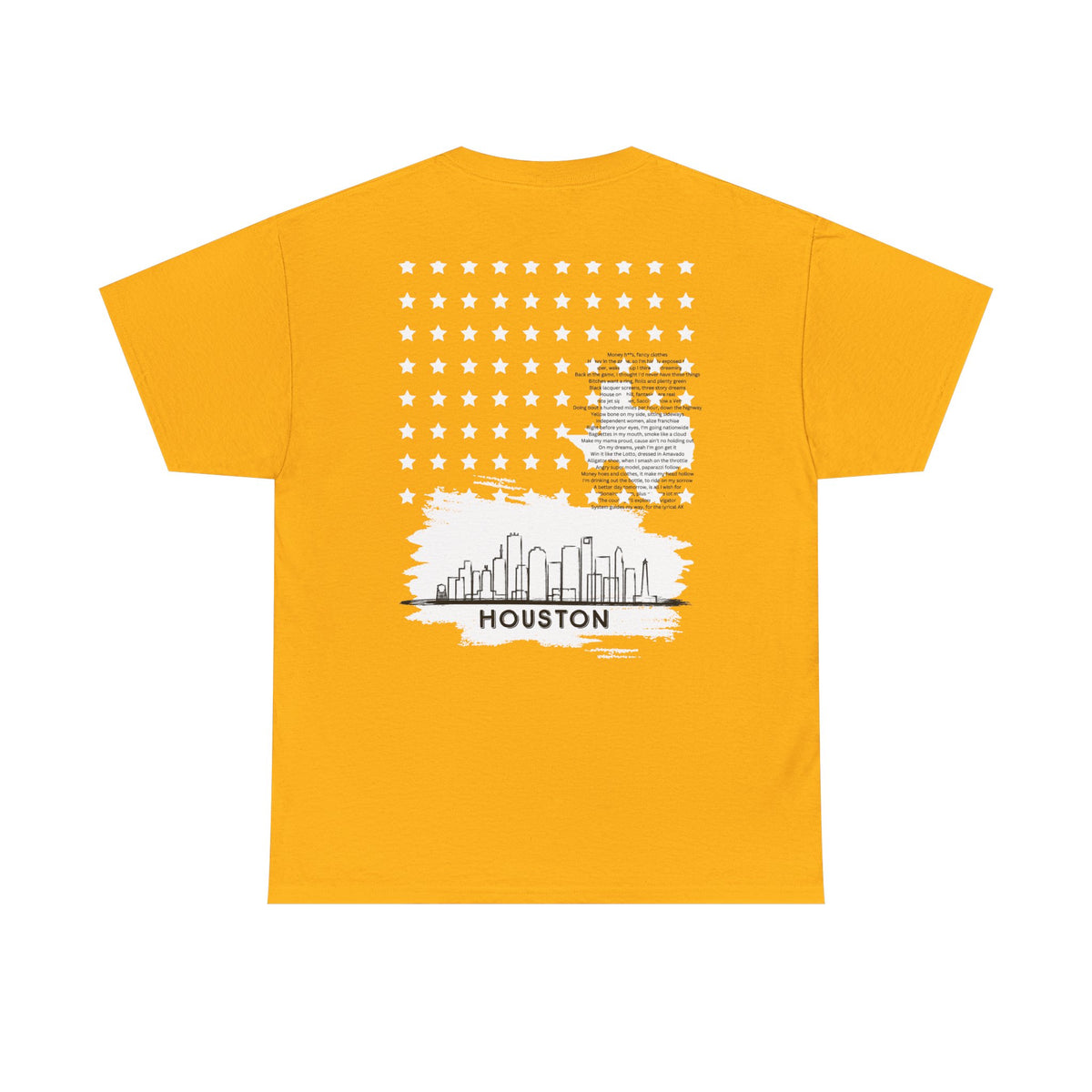 Houston Ghetto Dreams T-Shirt — City Skyline Texas Flag Graphic Tee