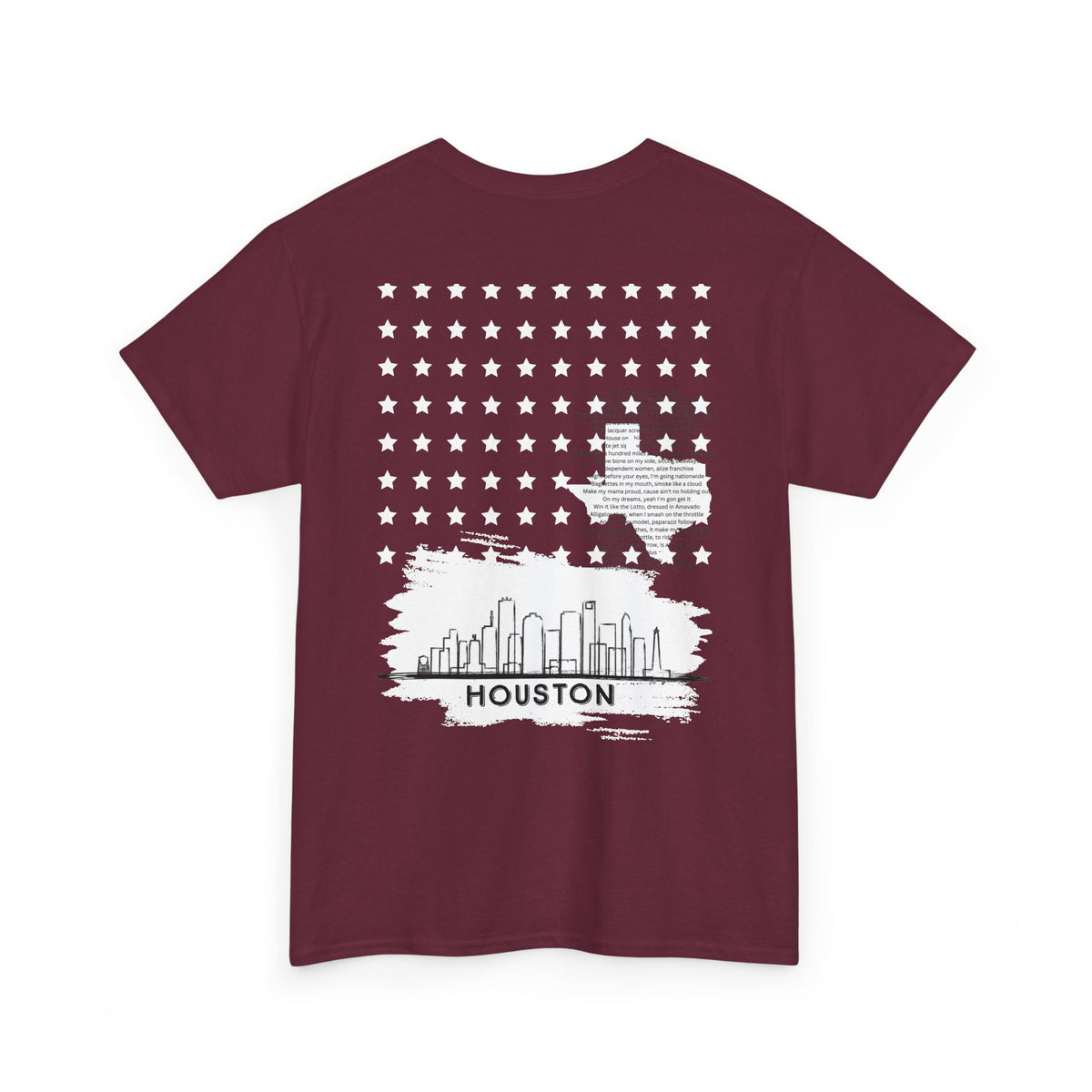 Houston Ghetto Dreams T-Shirt — City Skyline Texas Flag Graphic Tee