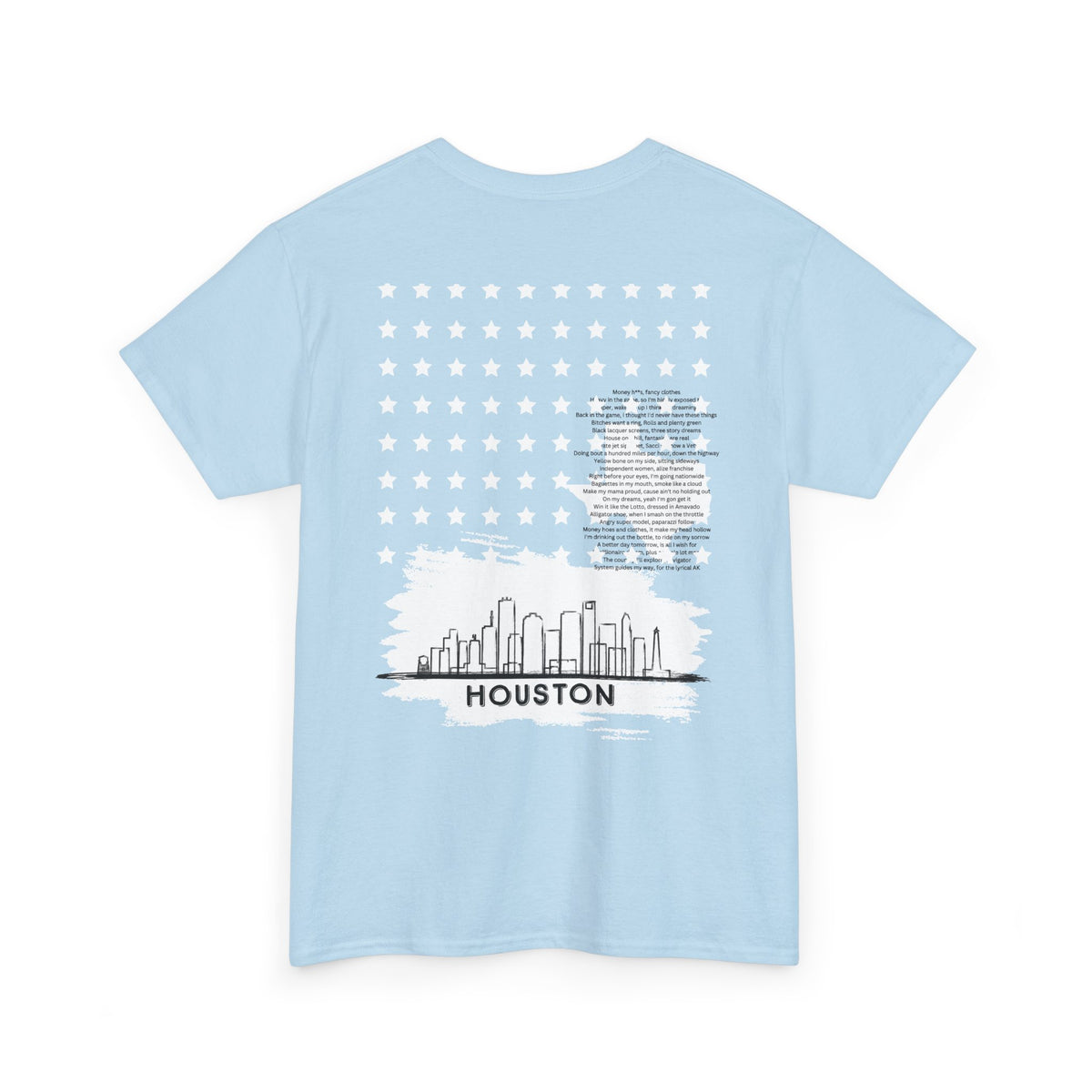 Houston Ghetto Dreams T-Shirt — City Skyline Texas Flag Graphic Tee