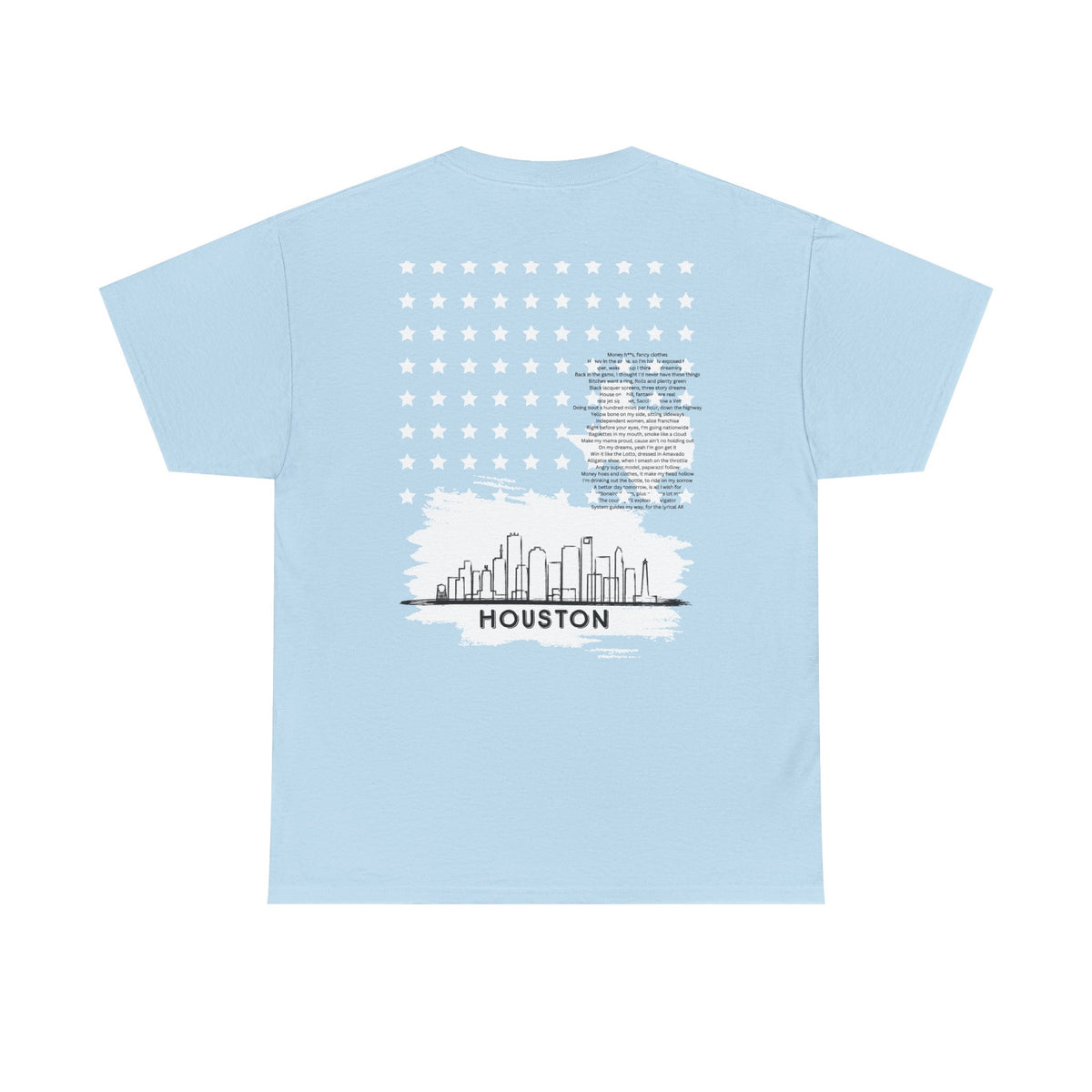 Houston Ghetto Dreams T-Shirt — City Skyline Texas Flag Graphic Tee