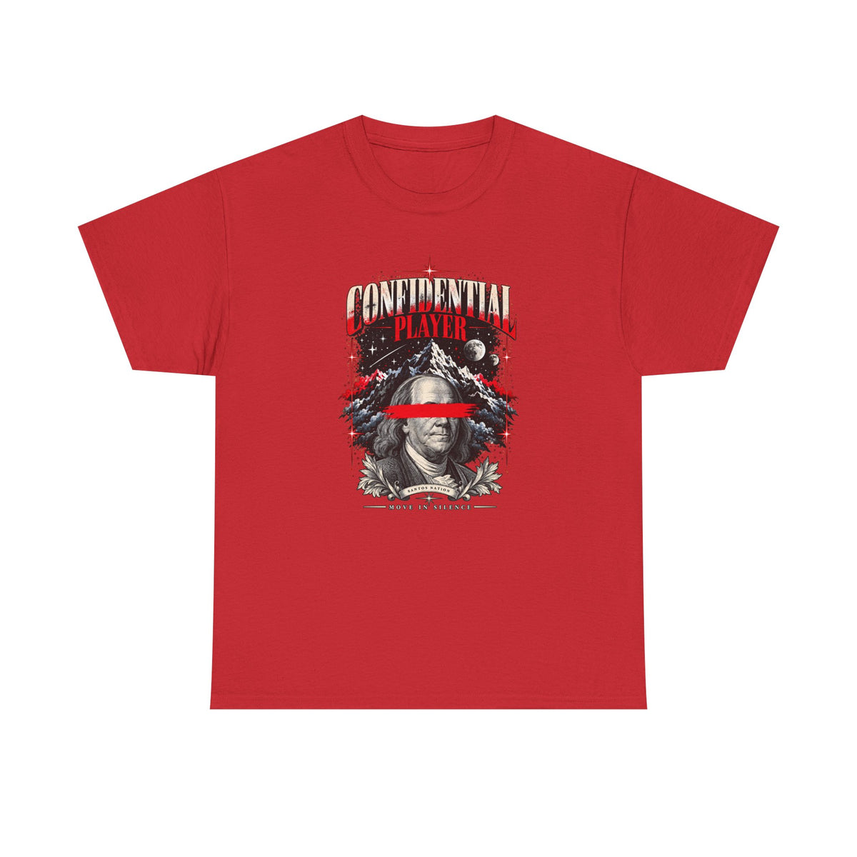 Confidential Player — Crimson Move in Silence T-Shirt