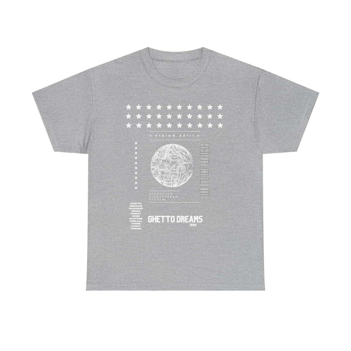 Houston Ghetto Dreams T-Shirt — City Skyline Texas Flag Graphic Tee