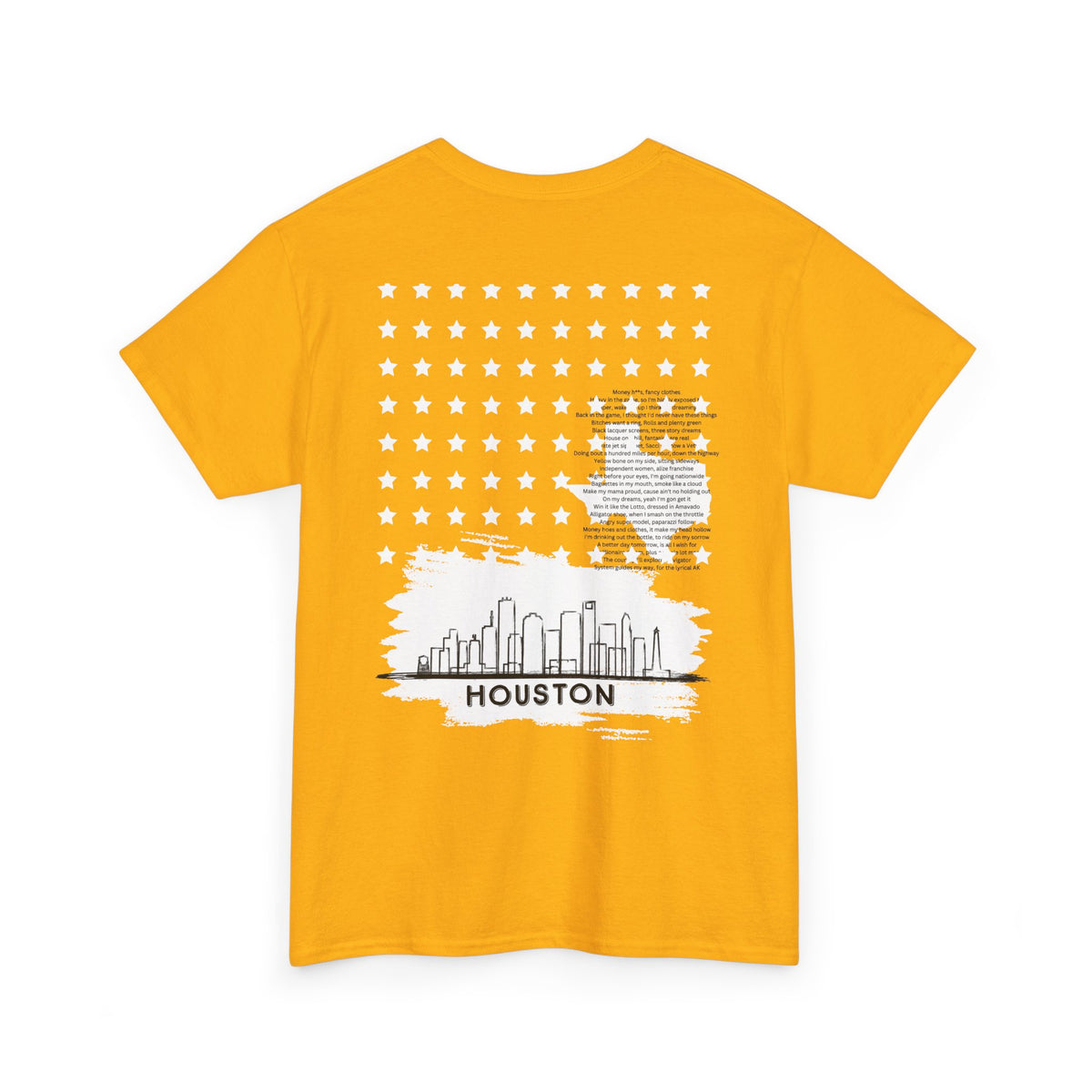 Houston Ghetto Dreams T-Shirt — City Skyline Texas Flag Graphic Tee