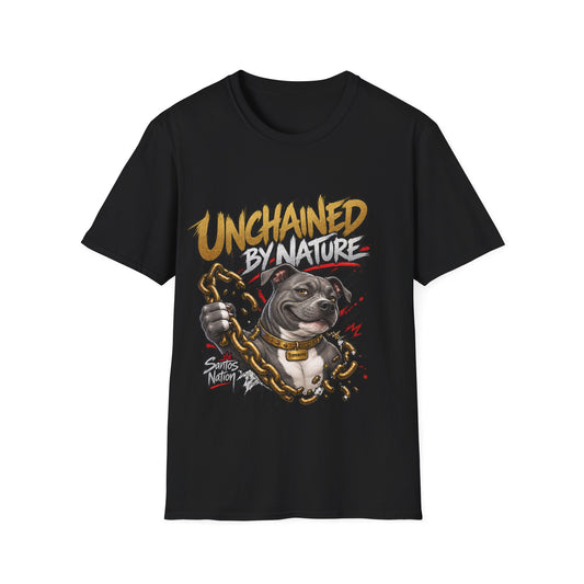 Unchained By Nature Pit Bull Tee — "Rules Were Suggestions" Graphic Shirt