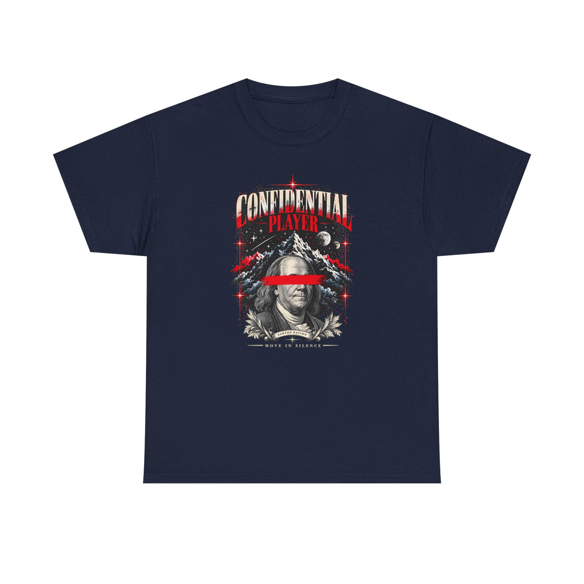 Confidential Player — Crimson Move in Silence T-Shirt