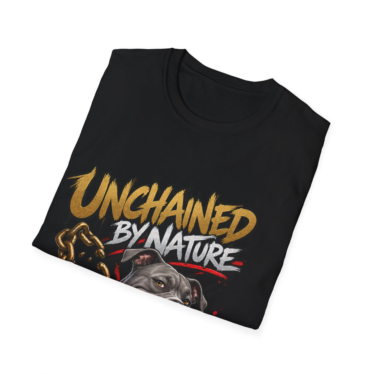 Unchained By Nature Pit Bull Tee — "Rules Were Suggestions" Graphic Shirt